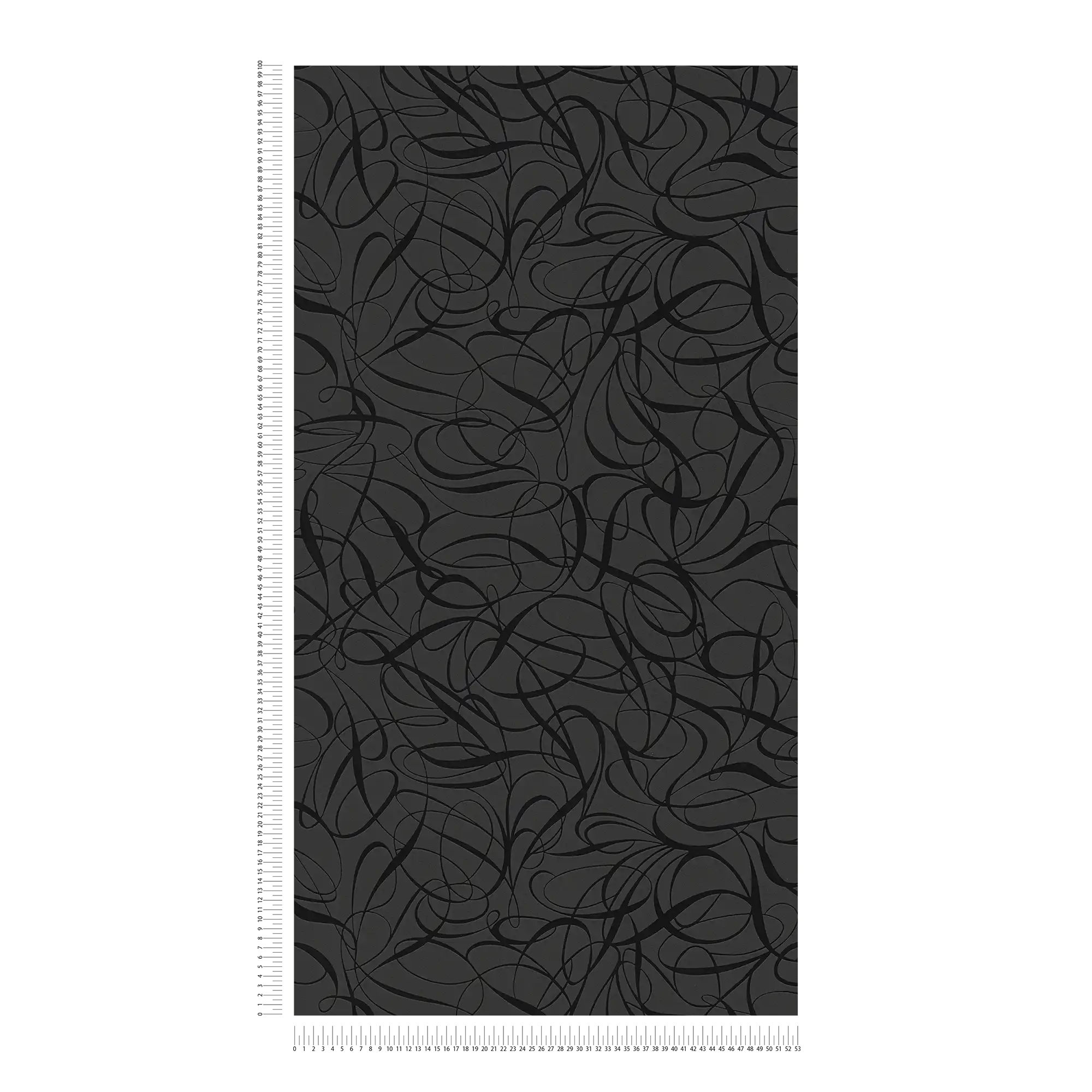             Carta da parati in tessuto non tessuto con motivo a linee ed effetto lucido - nero, metallizzato
        