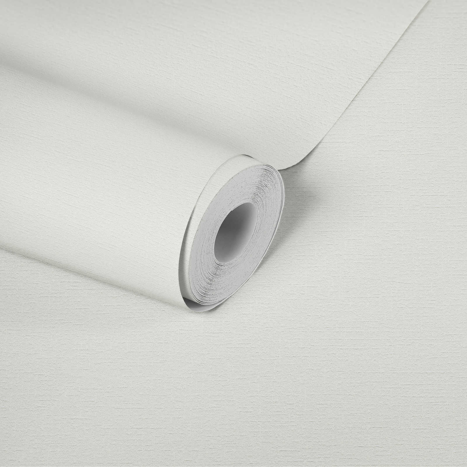             Papier peint intissé blanc uni avec structure textile
        