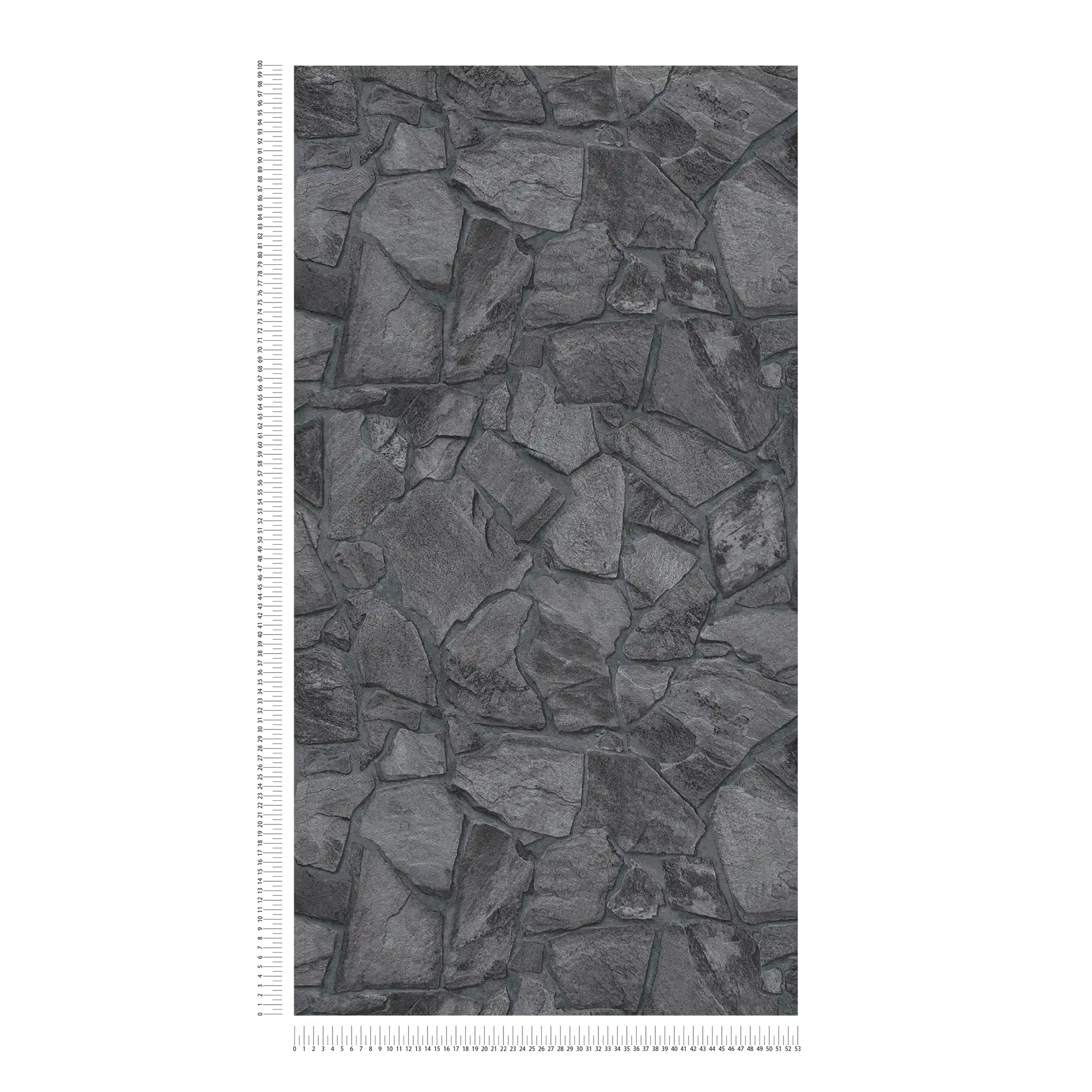             Wallpaper with black natural stone look
        