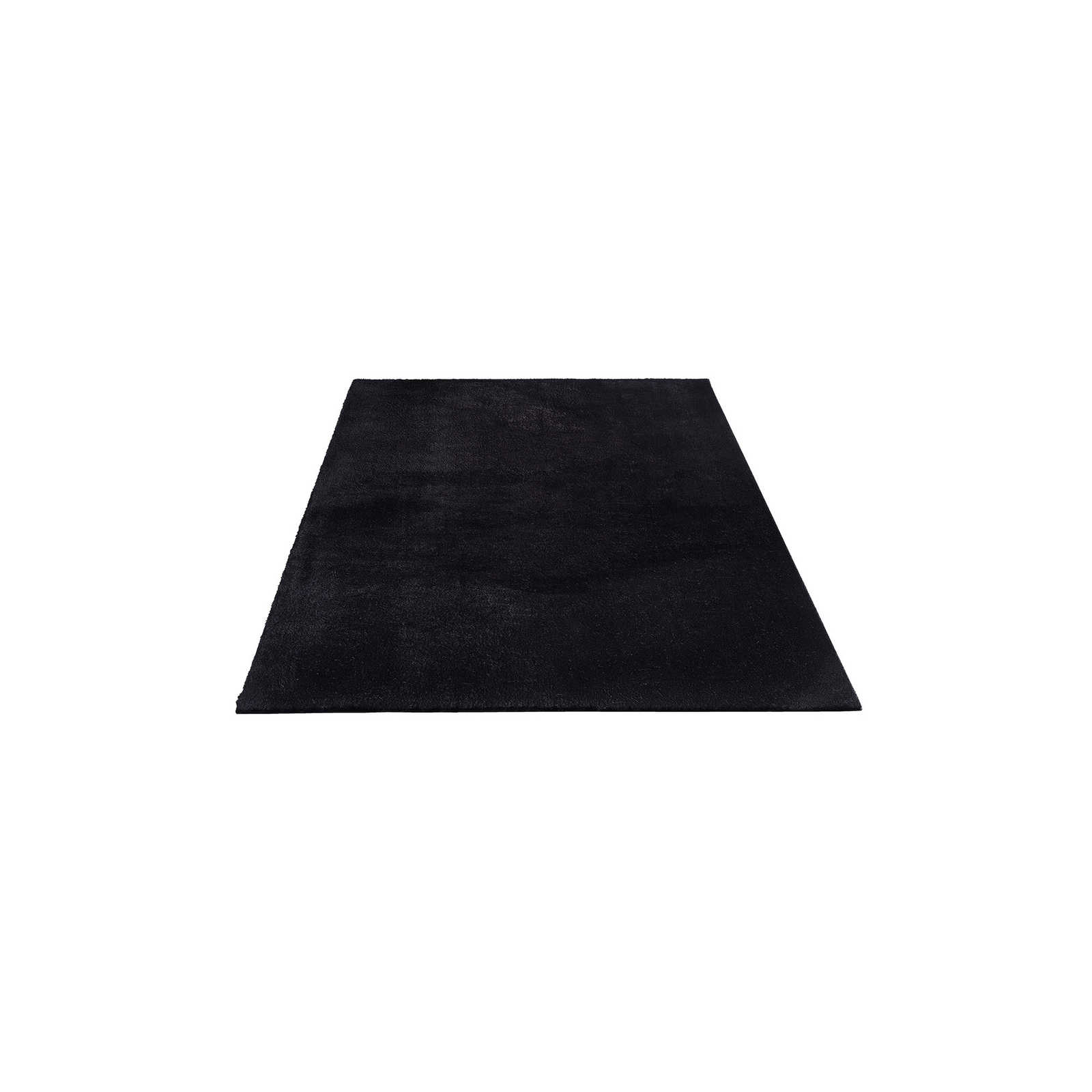 Fluweelzacht hoogpolig tapijt in zwart - 200 x 140 cm
