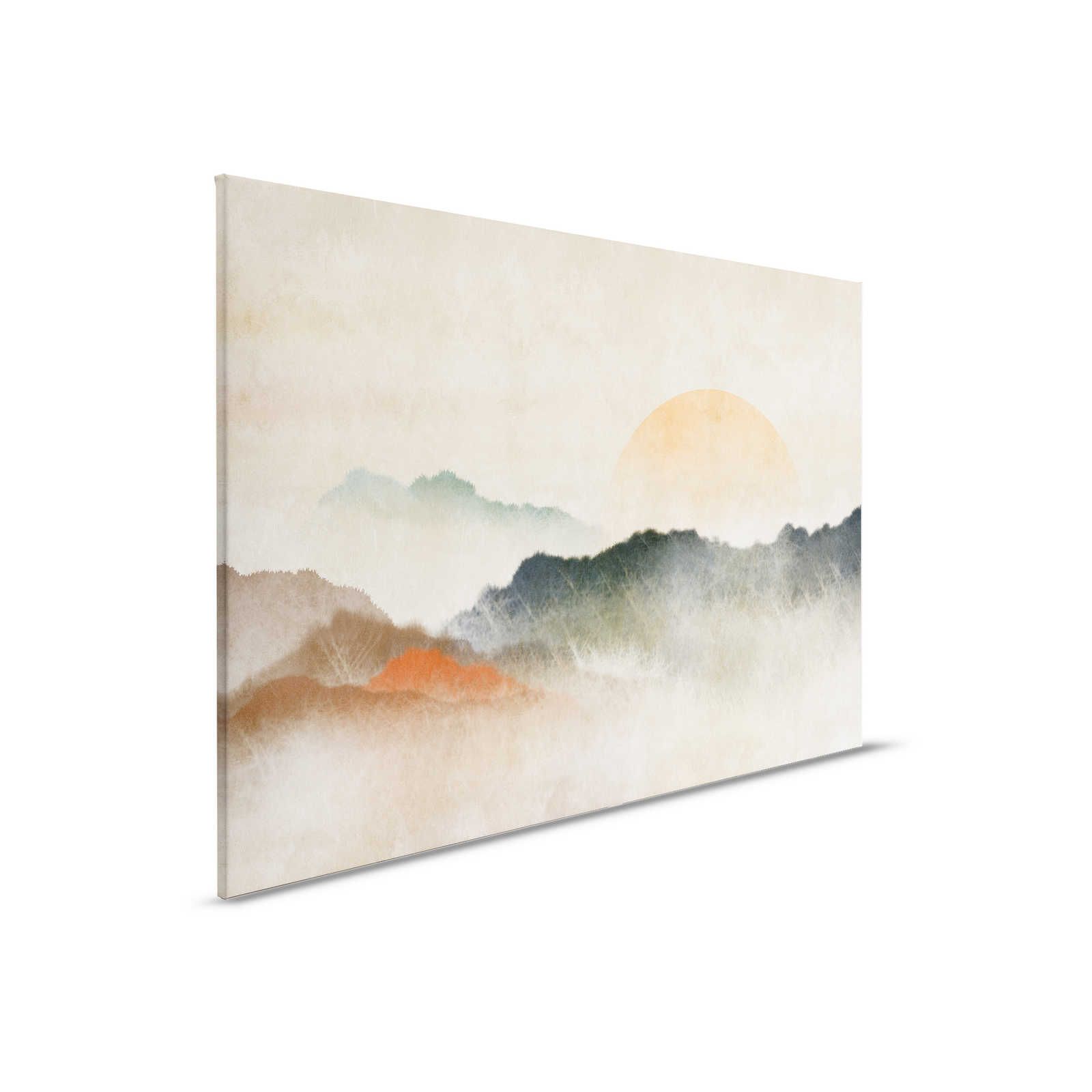         Akaishi 3 - Canvas painting Sunrise, Asia Style Art Print - 0.90 m x 0.60 m
    