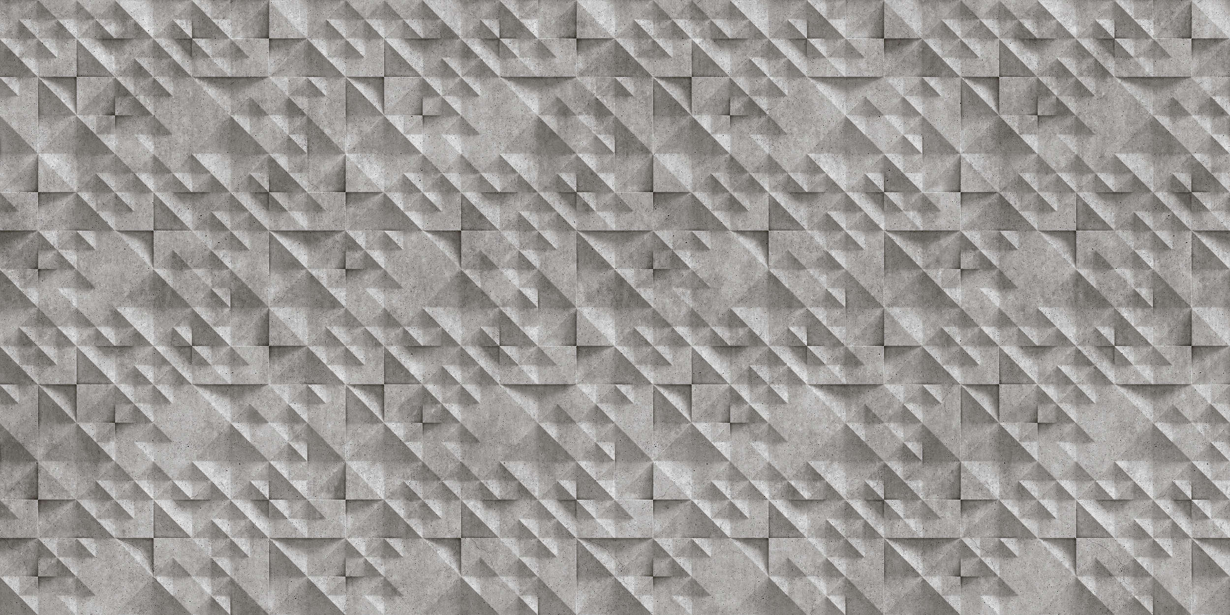             Concrete 2 - Papier peint panoramique 3D cool losanges en béton - gris, noir | structure intissé
        