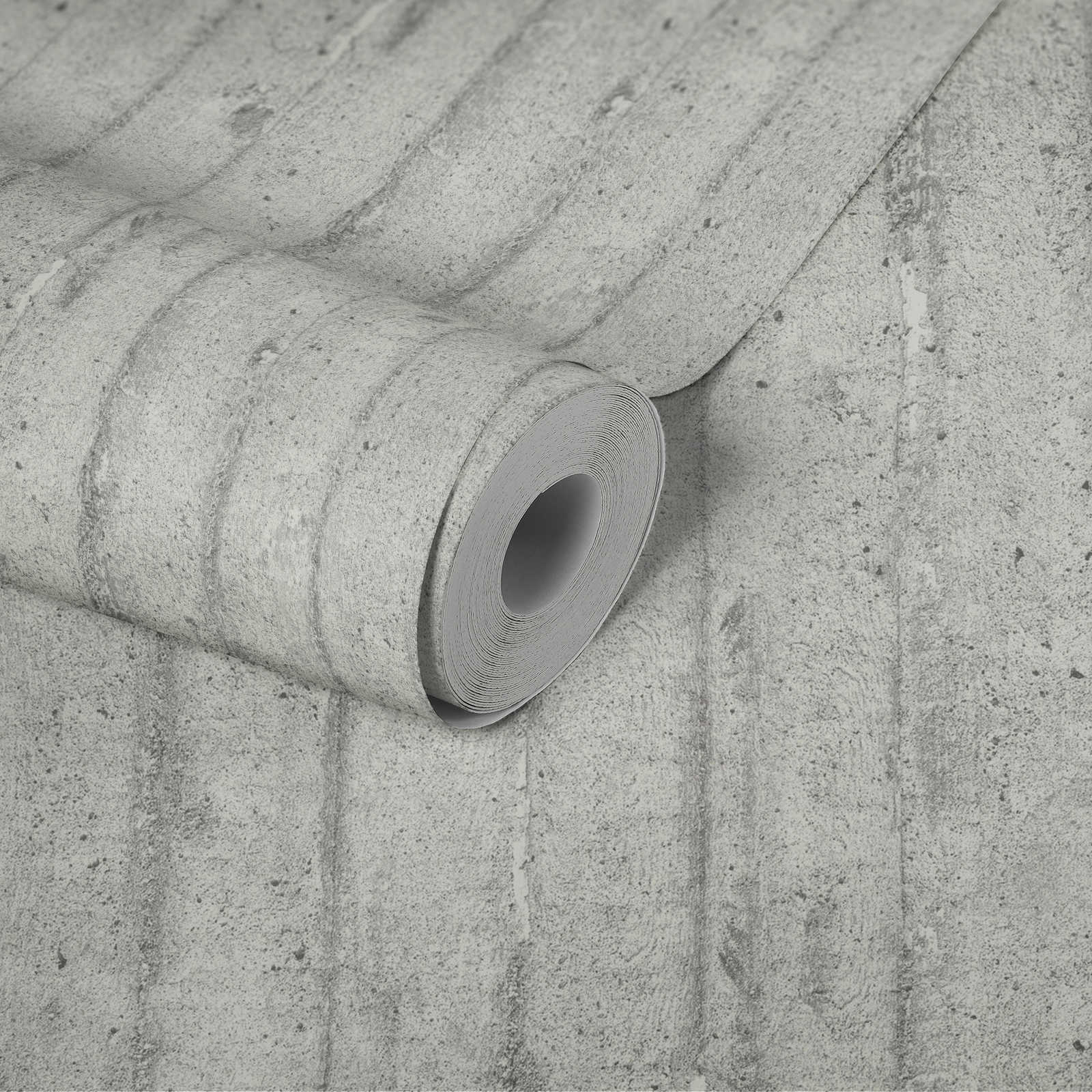             Concrete look wallpaper, rough shuttering concrete - grey
        