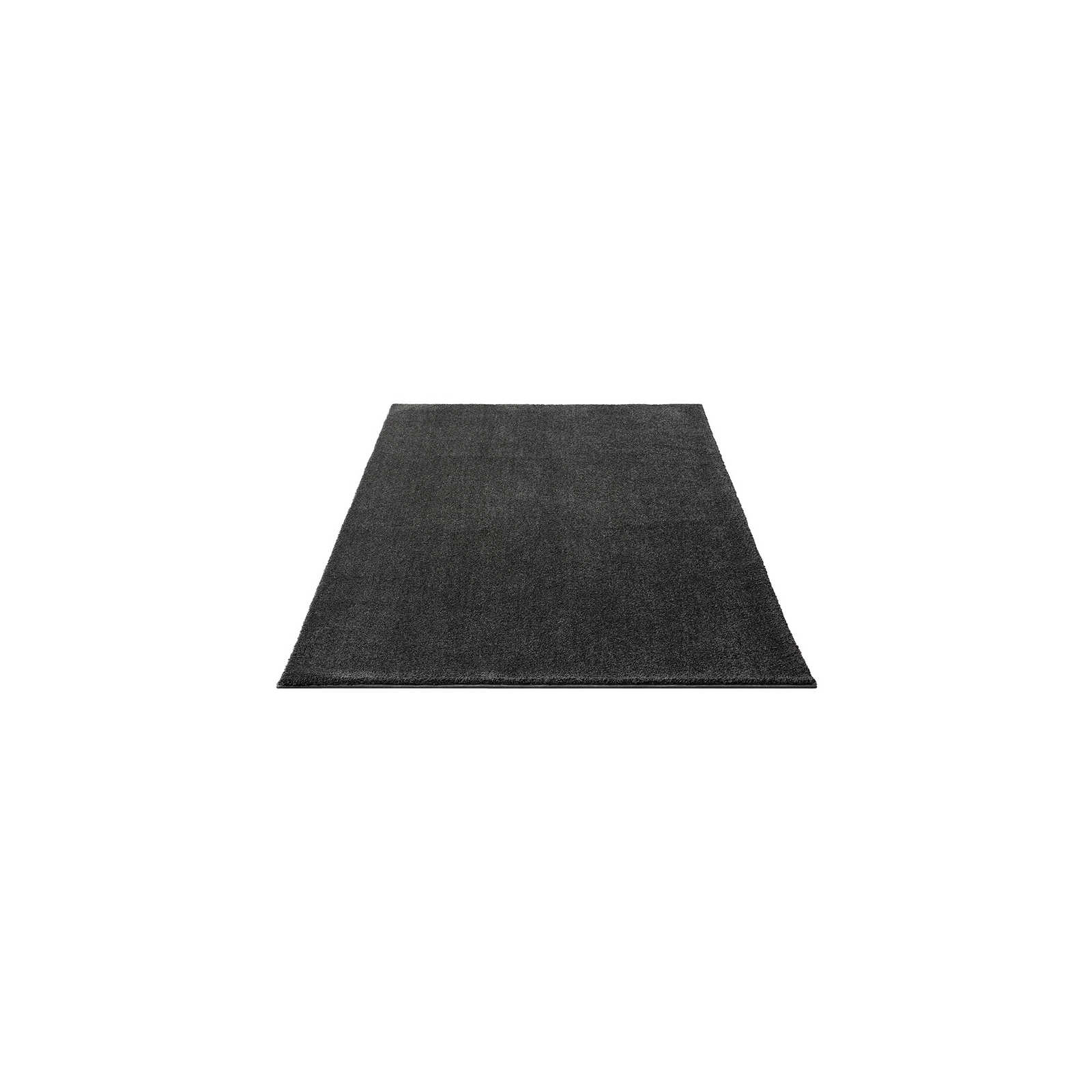 Zacht kortpolig tapijt in antraciet - 150 x 80 cm
