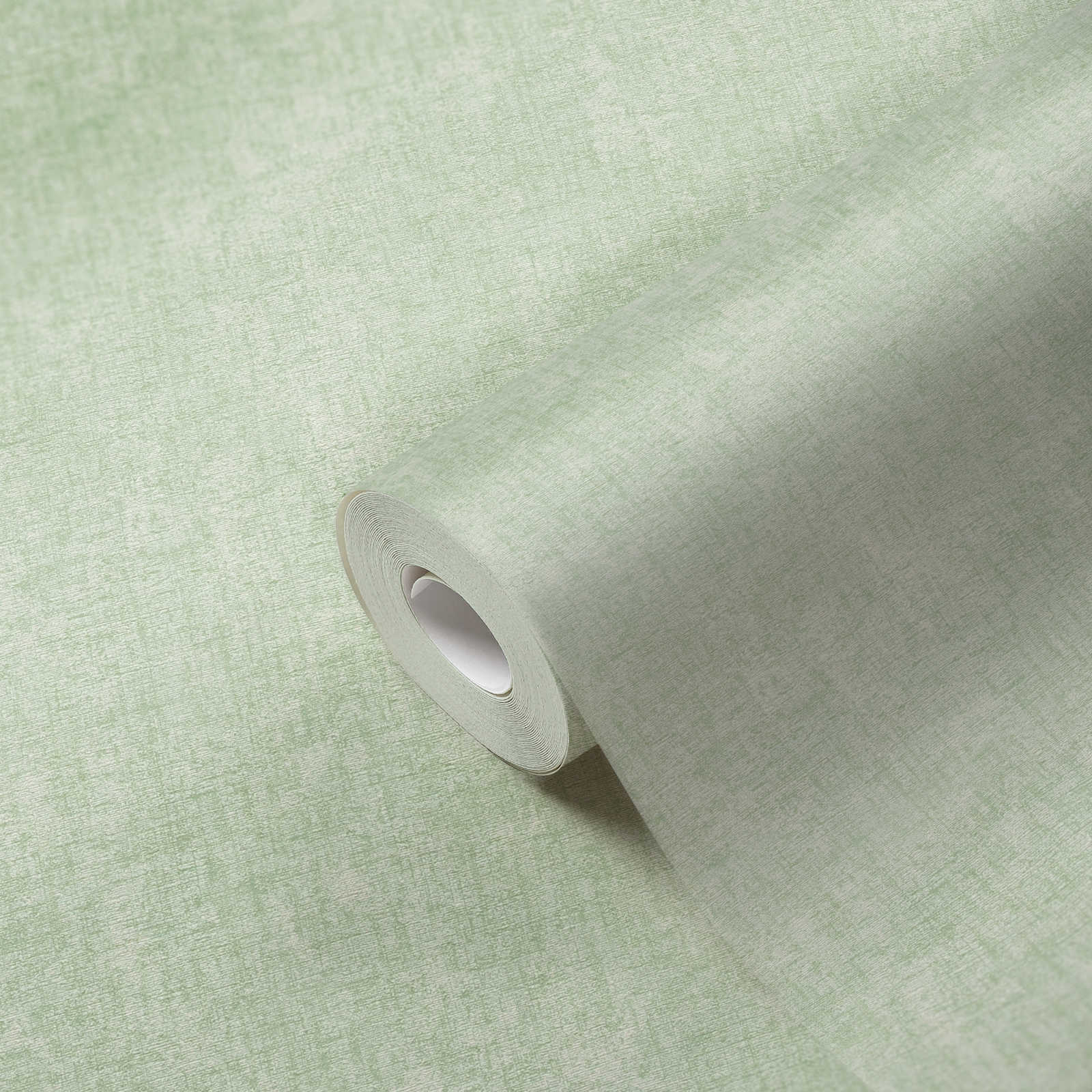             Mintgroen behang effen met textuurdetails - Groen
        