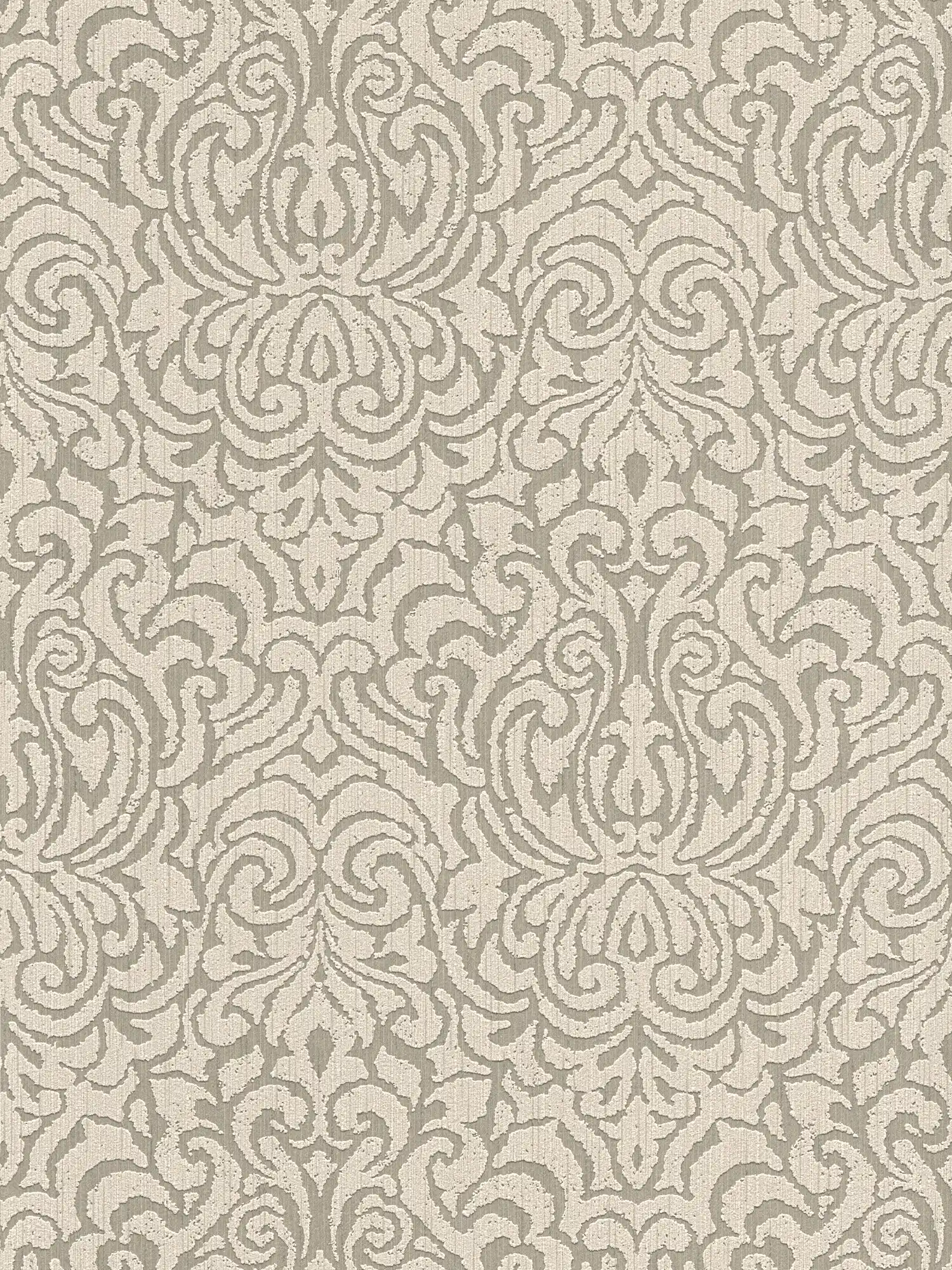 wallpaper ornaments in used look with texture effect - beige, brown
