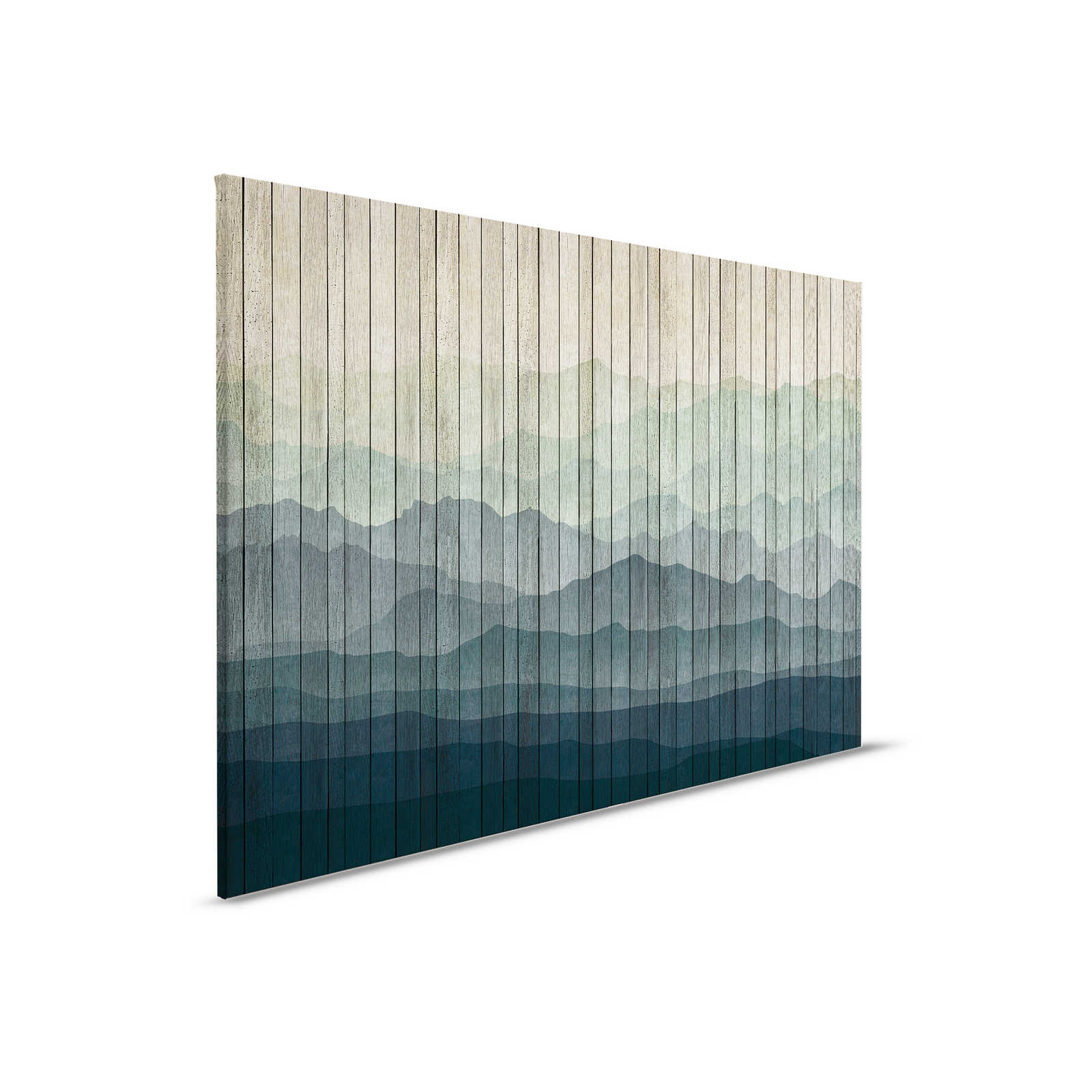 Mountains 1 - toile moderne paysage de montagne & aspect planche - 0,90 m x 0,60 m
