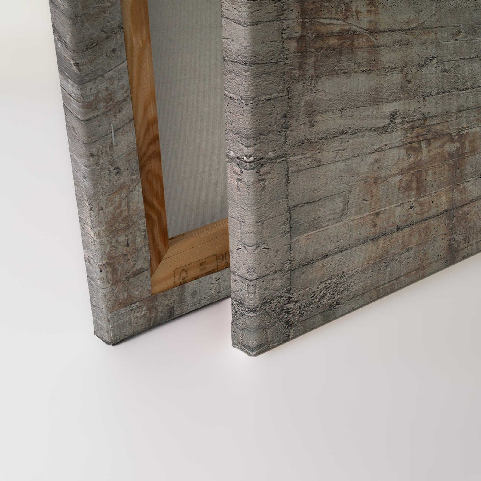             Lienzo concreto Pintura concreto armado rústico Gris Marrón - 0,90 m x 0,60 m
        