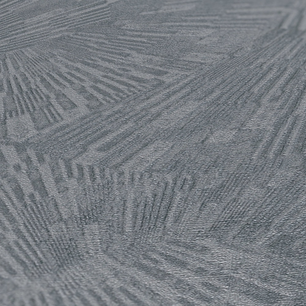             Vliesbehang met grafisch patroon in retrostijl - grijs
        