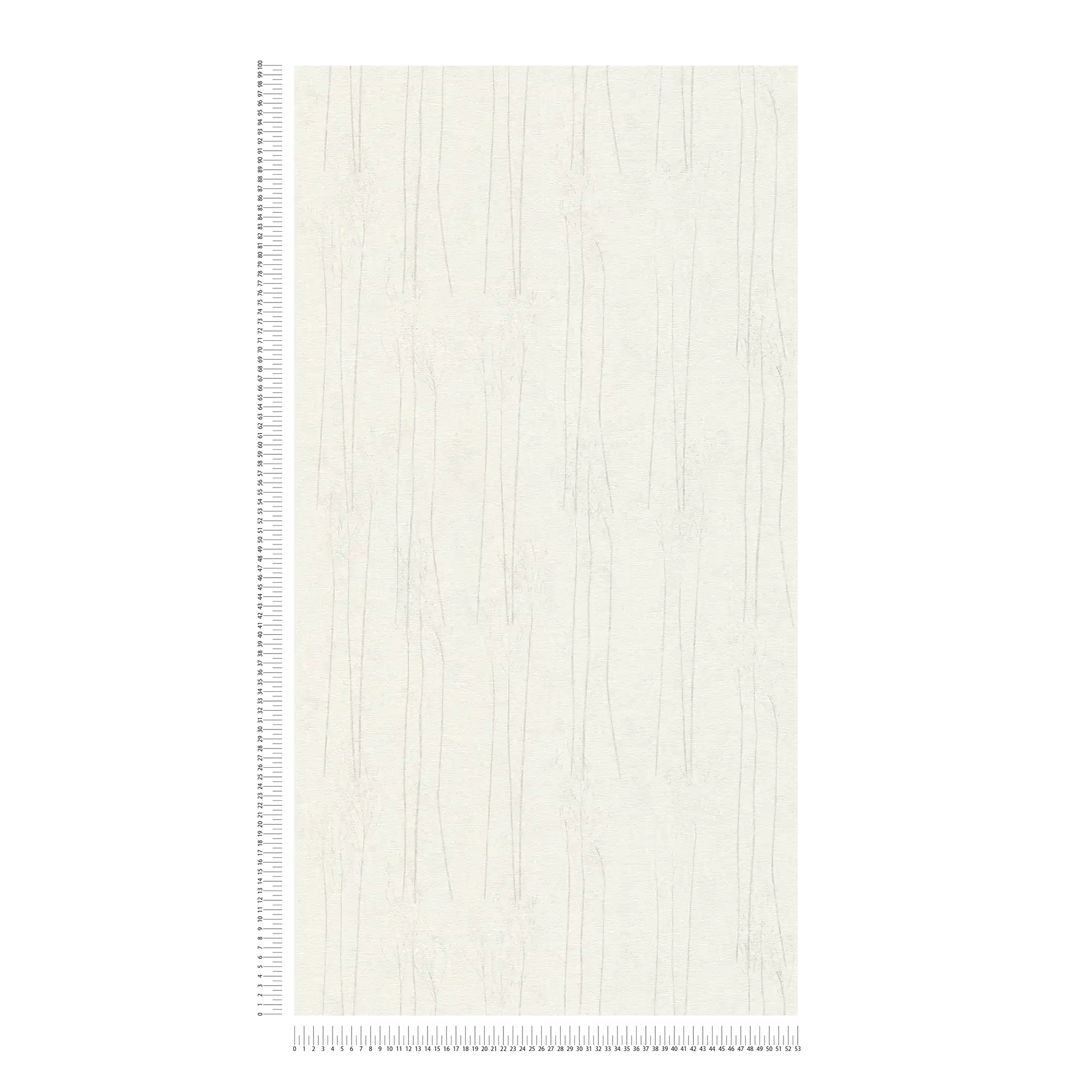             Wit behang Scandi stijl met natuurmotief - grijs, wit
        