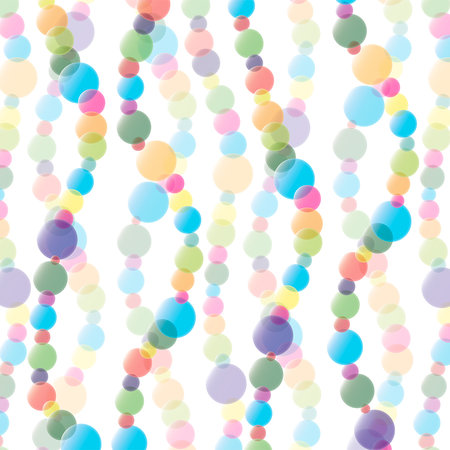         Colorful photo wallpaper dots chain in curved lines
    