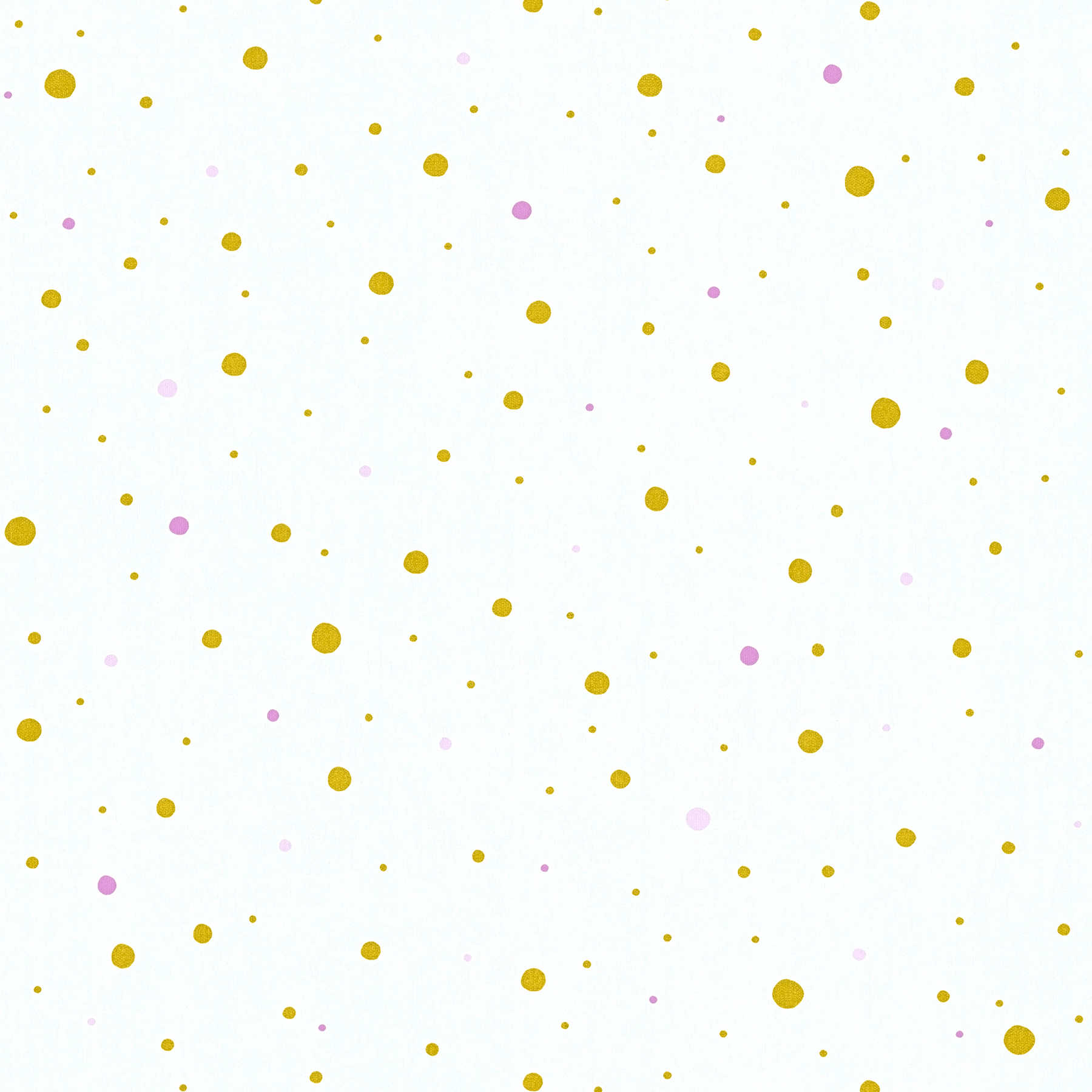         Wallpaper dots & metallic effect for Nursery - white
    