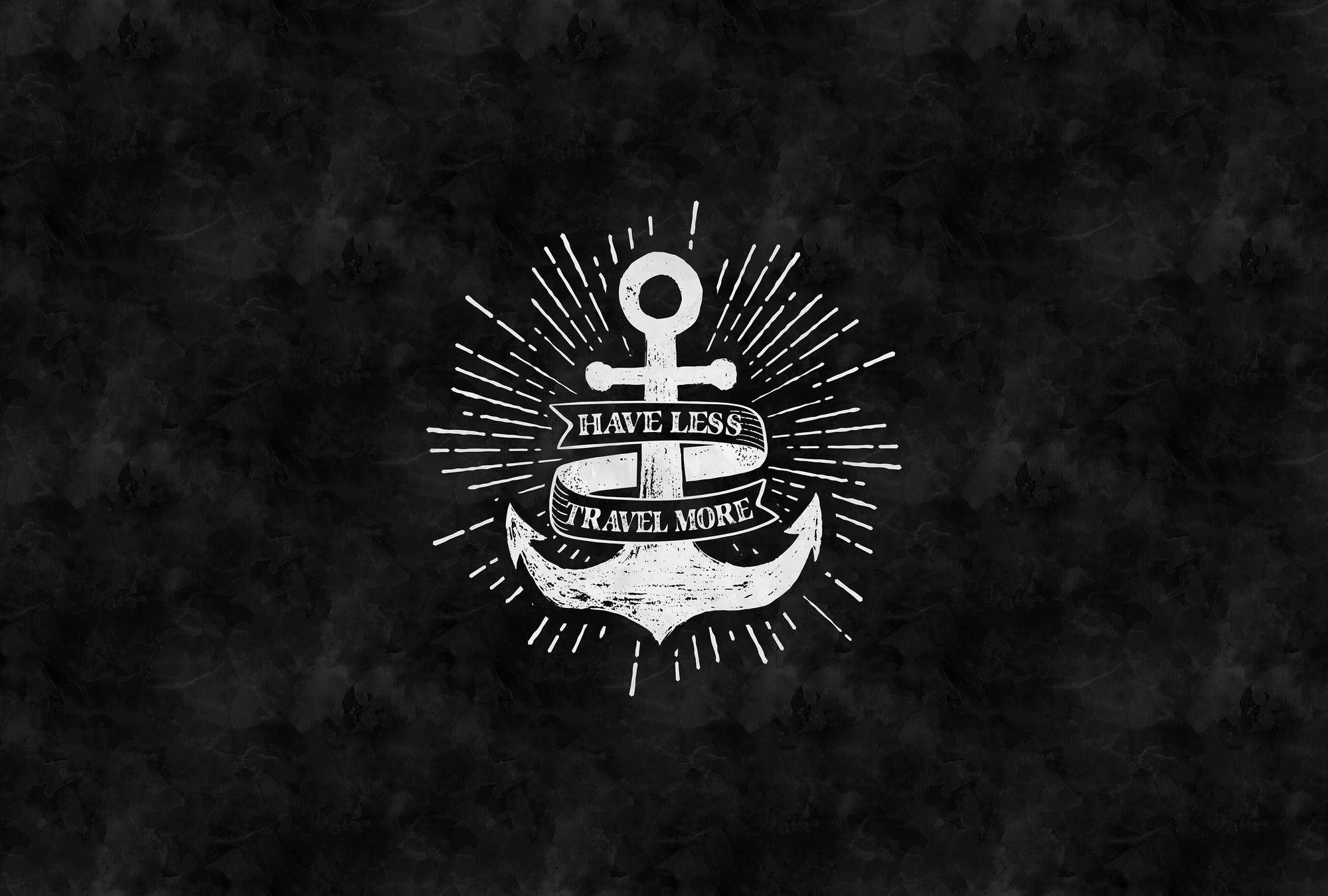             Black and white photo wallpaper anchor design in chalkboard look
        