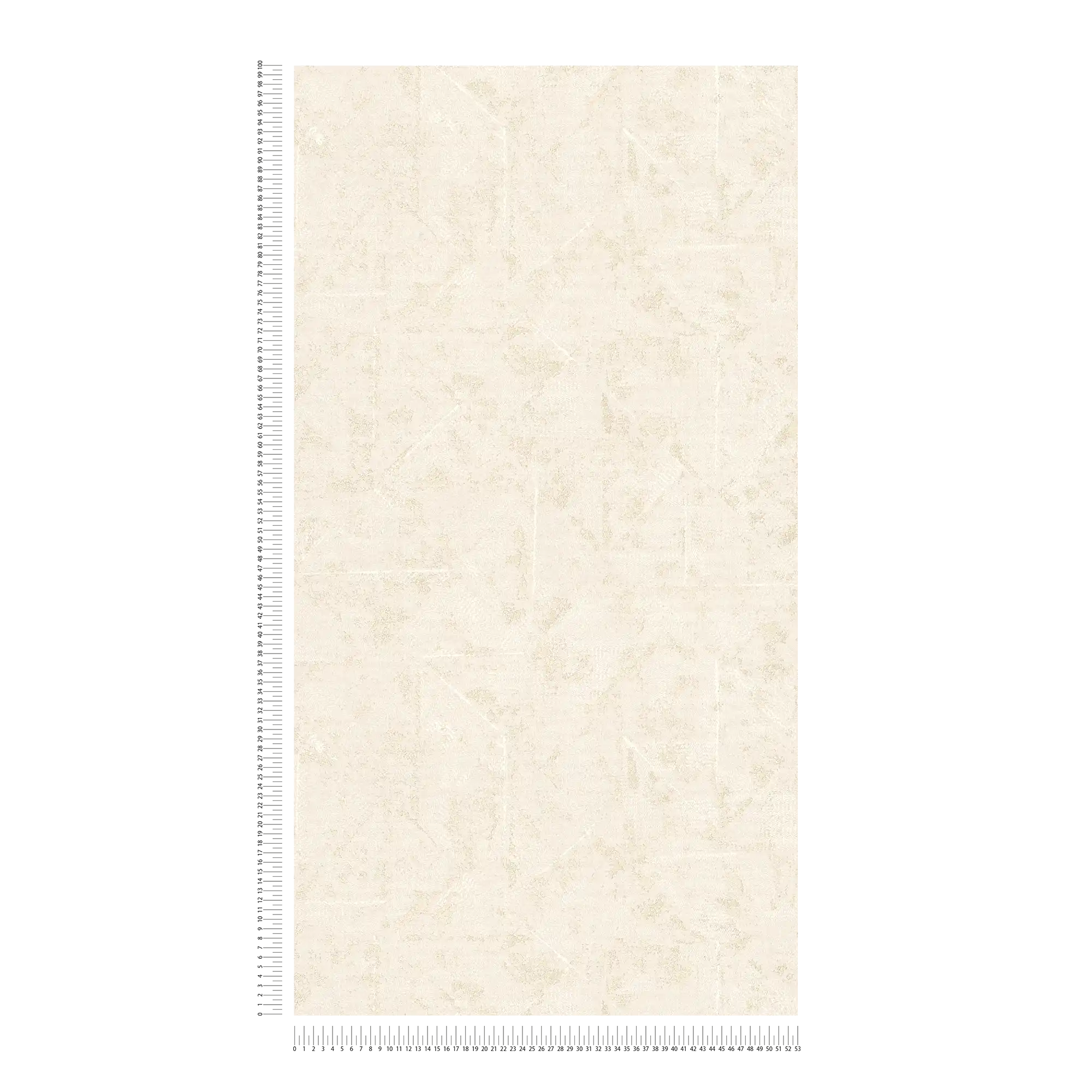             wallpaper asymmetrical patterned, used look - cream, white, gold
        