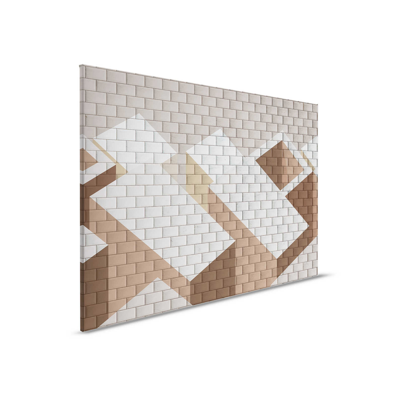         Canvas painting Brick Wall with Block Painting | beige - 0,90 m x 0,60 m
    