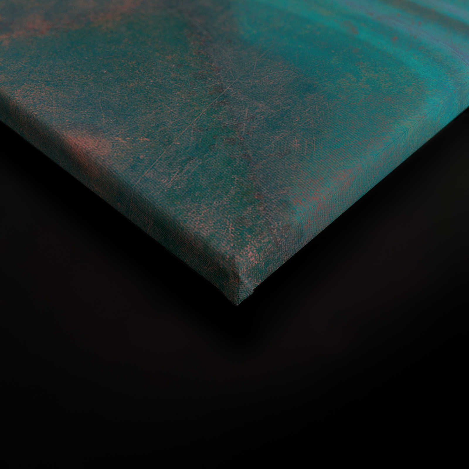             Marmo 3 - Quadro su tela con struttura a graffi in aspetto marmoreo colorato come elemento di spicco - 0,90 m x 0,60 m
        