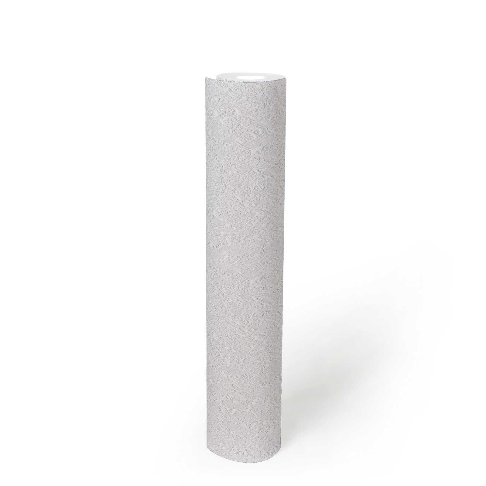             Wit papierbehang met structuureffect in gipslook
        