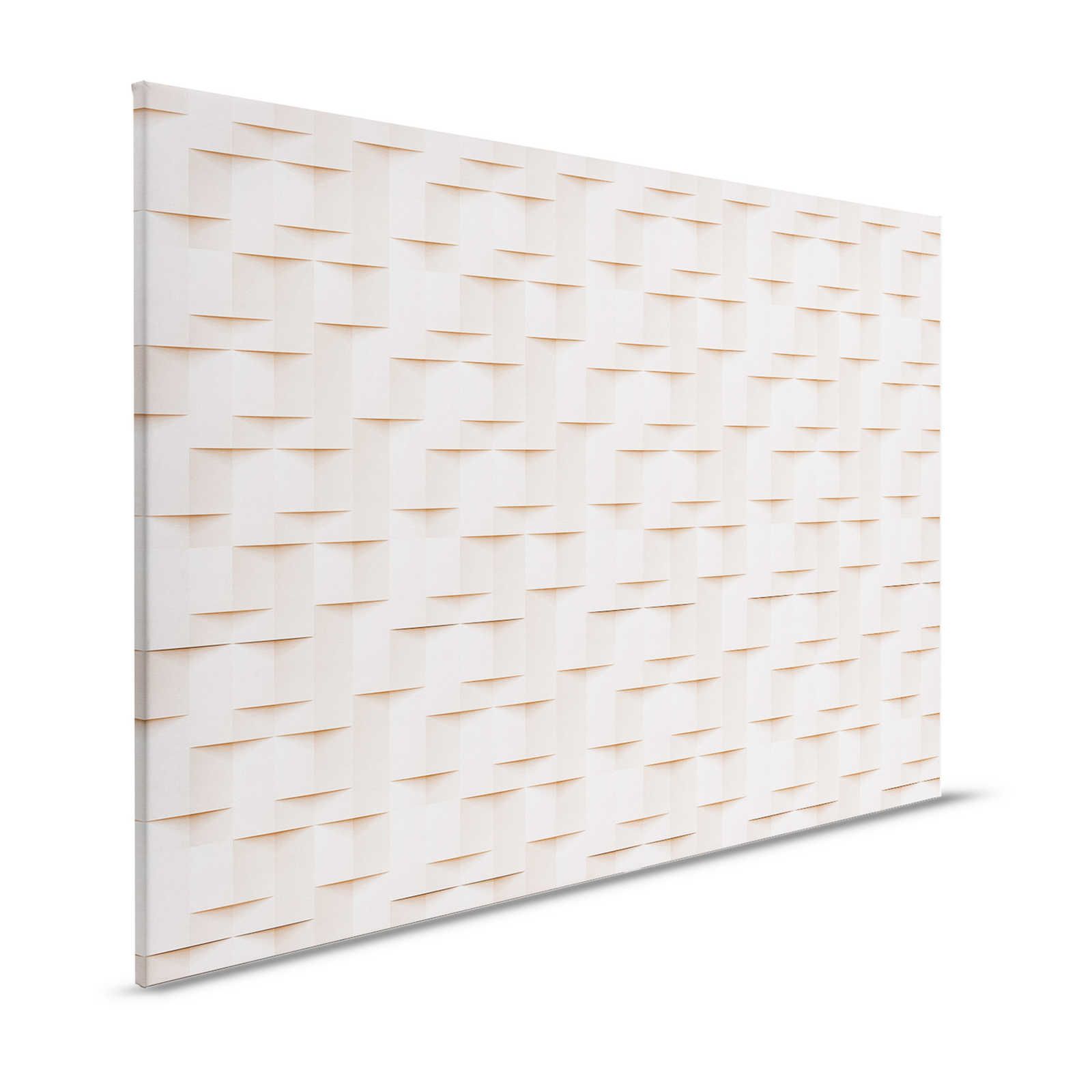 Casa de papel 1 - Lienzo pintura estructura 3D papel origami pliegues - 1,20 m x 0,80 m
