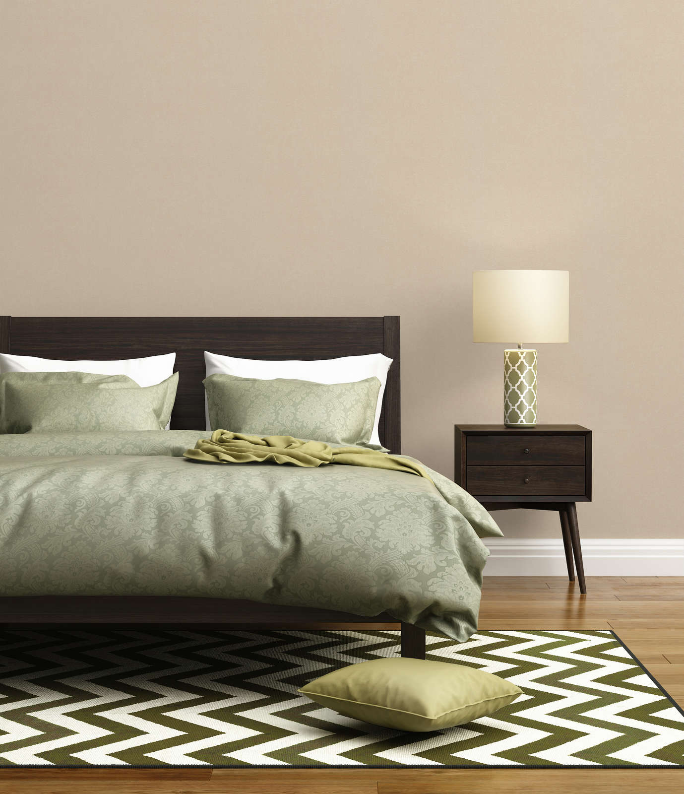             Non-woven wallpaper plains with fine structure - cream, beige
        