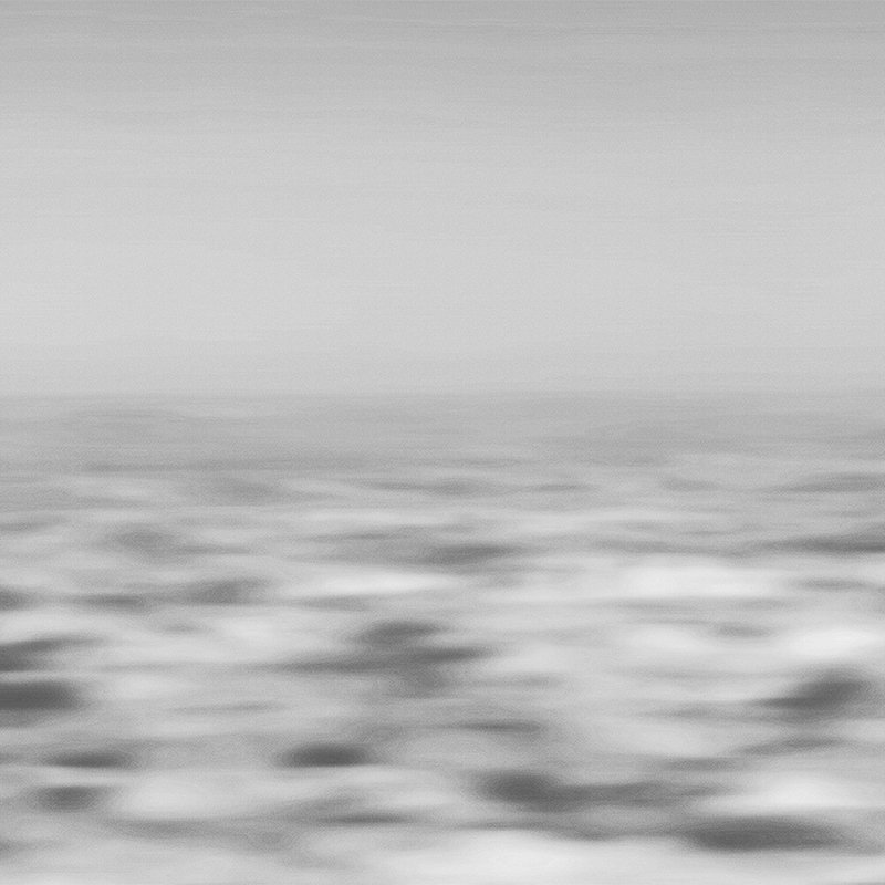 Mural marítimo y abstracto, mar y olas - gris, blanco
