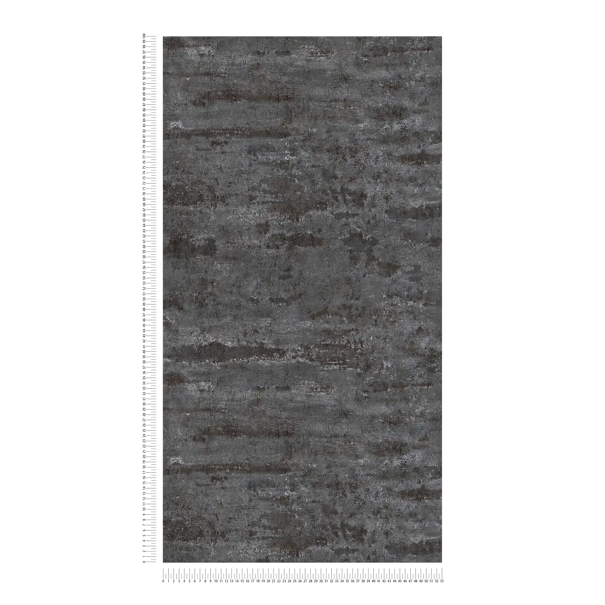             Non-woven wallpaper rustic pattern, plaster look - black
        