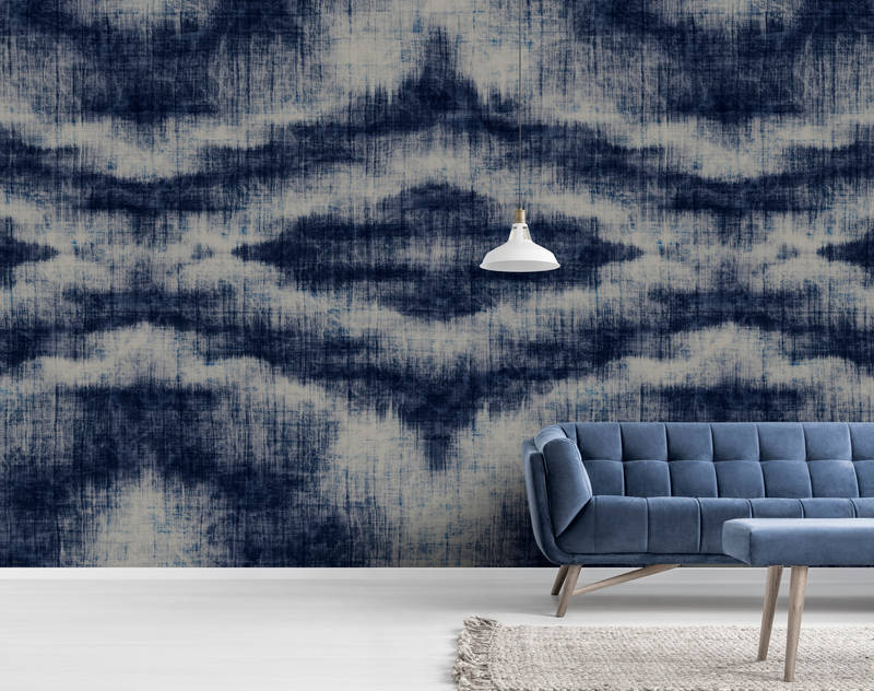             Photo wallpaper Abstract Ikkat pattern with textile effect
        