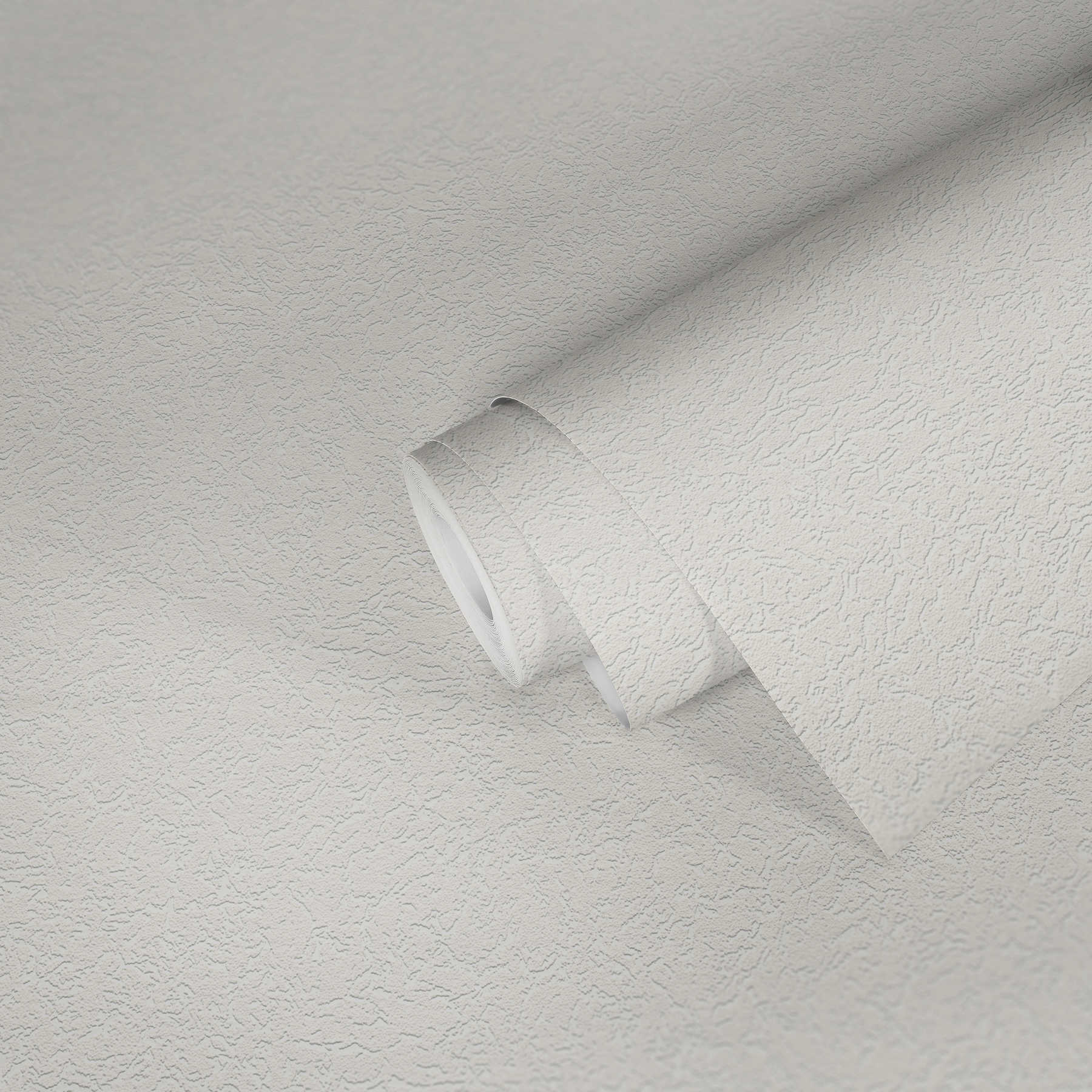             Carta da parati in tessuto non tessuto effetto ruvido con motivo strutturato - bianco
        