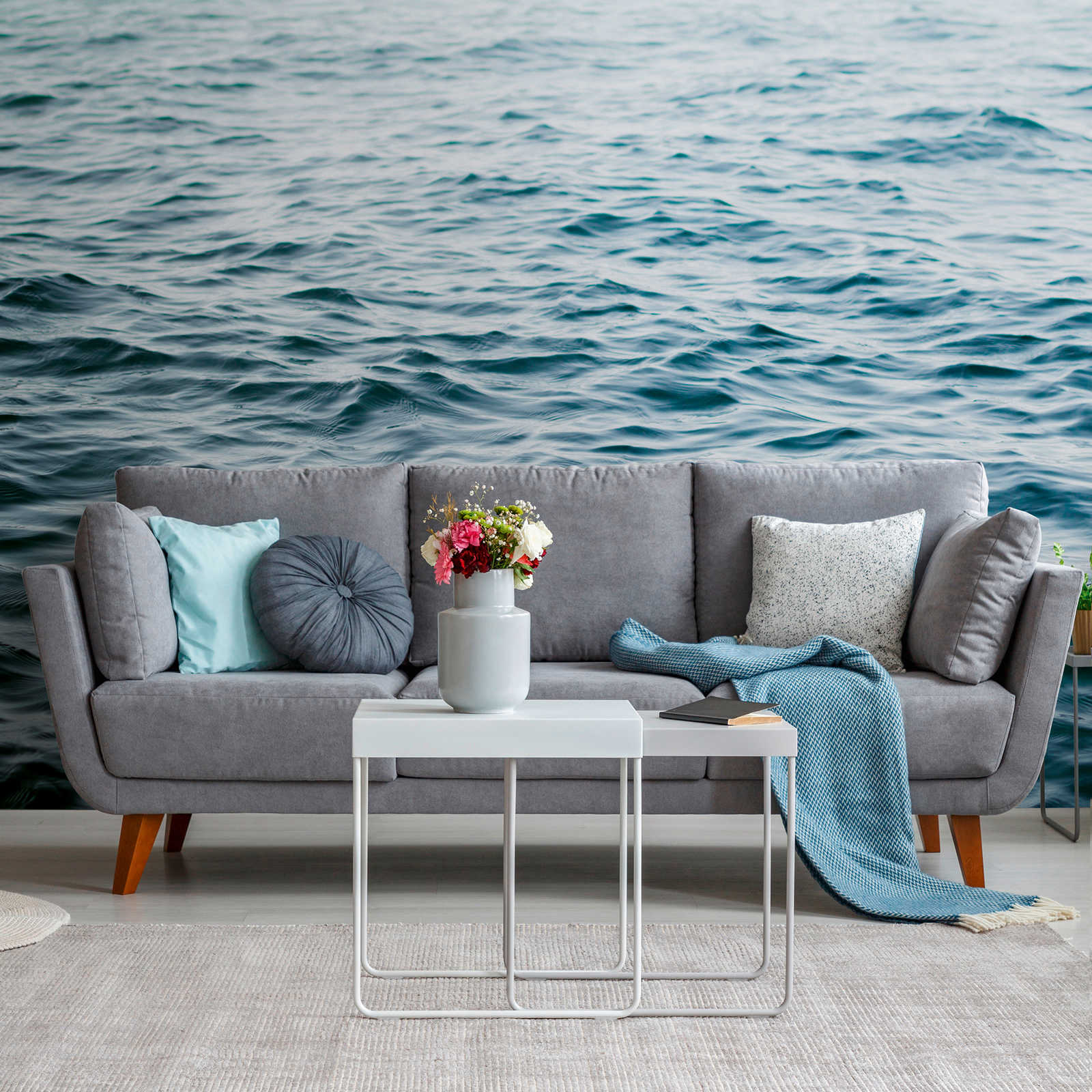         Wallpaper novelty | motif wallpaper sea without horizon, blue tones
    