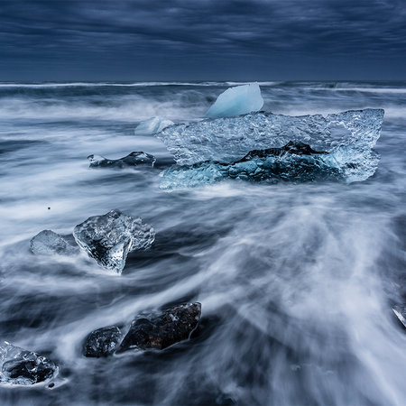 Photo wallpaper mystic ice floes
