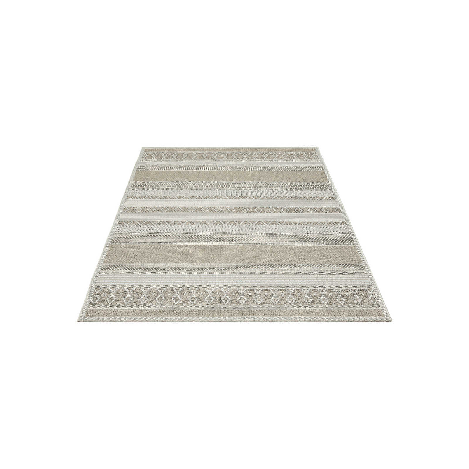 Tapis d'extérieur en tissu plat beige simple - 200 x 140 cm
