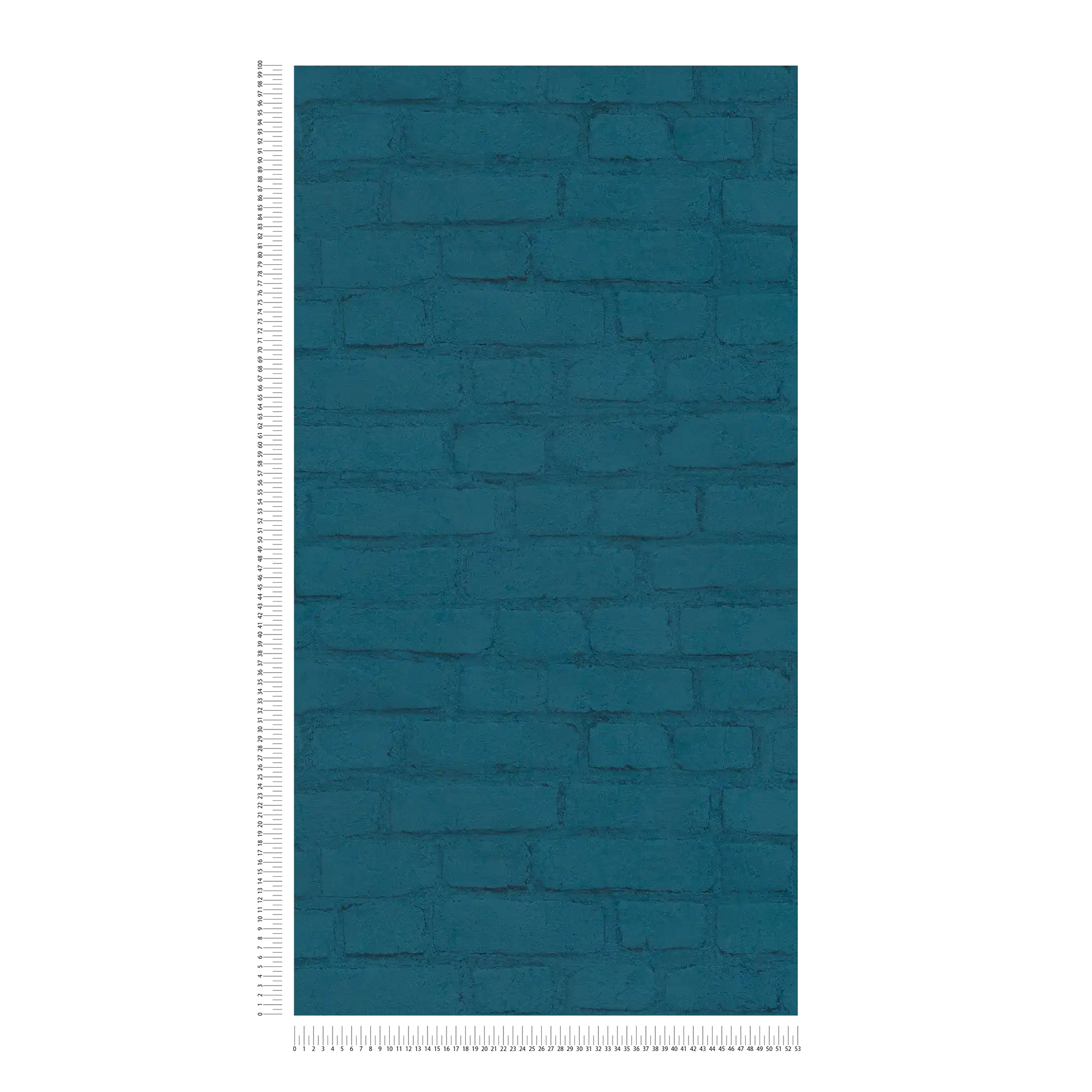             Stone wallpaper wall in clinker look - blue
        