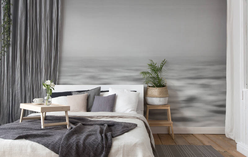             Photo wallpaper maritime & abstract, sea & waves - grey, white
        