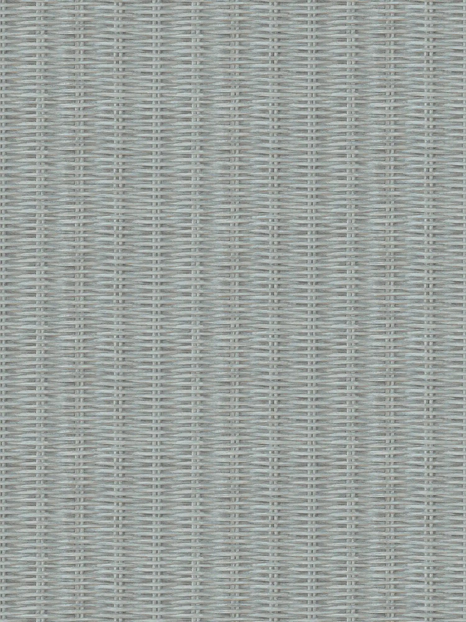 Non-woven wallpaper rattan motif - blue, grey, green
