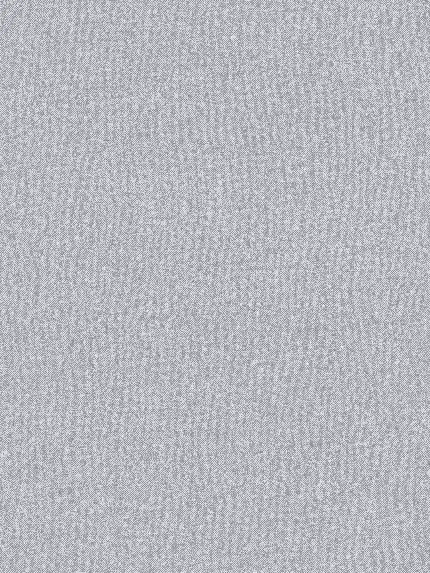 Plain wallpaper with linen look, textured - blue, grey

