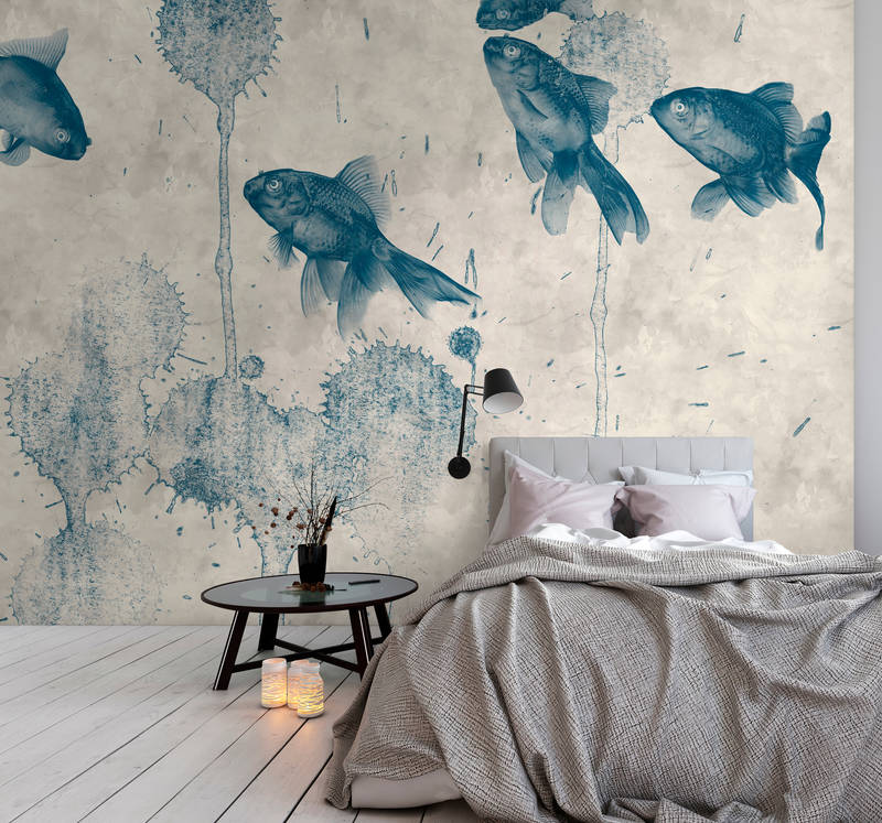             Papel pintado moderno Estanque de peces de colores - Walls by Patel
        