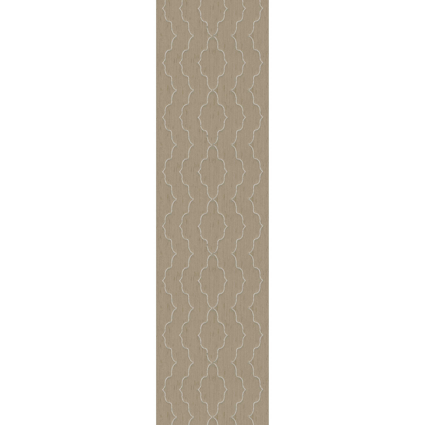        Graphic wallpaper with sequins & metallic effect - brown, silver
    