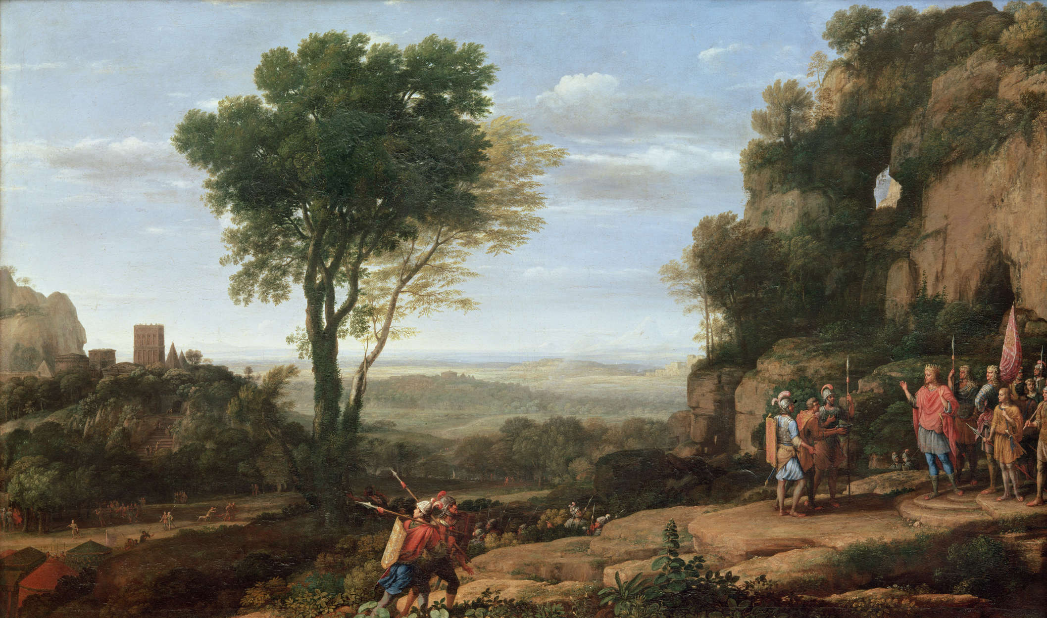             Photo wallpaper "Landscape with in the cave Abdullam " by Claude Lorrain
        