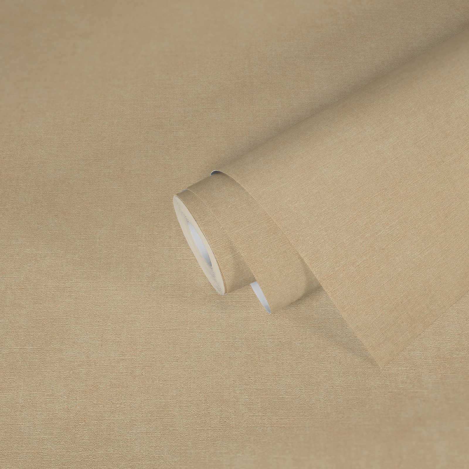             Carta da parati monocolore in tessuto non tessuto in look tessile - beige, marrone
        