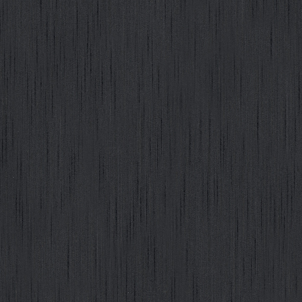             Zwart zijdebehang met textielstructuur & gevlekt effect
        
