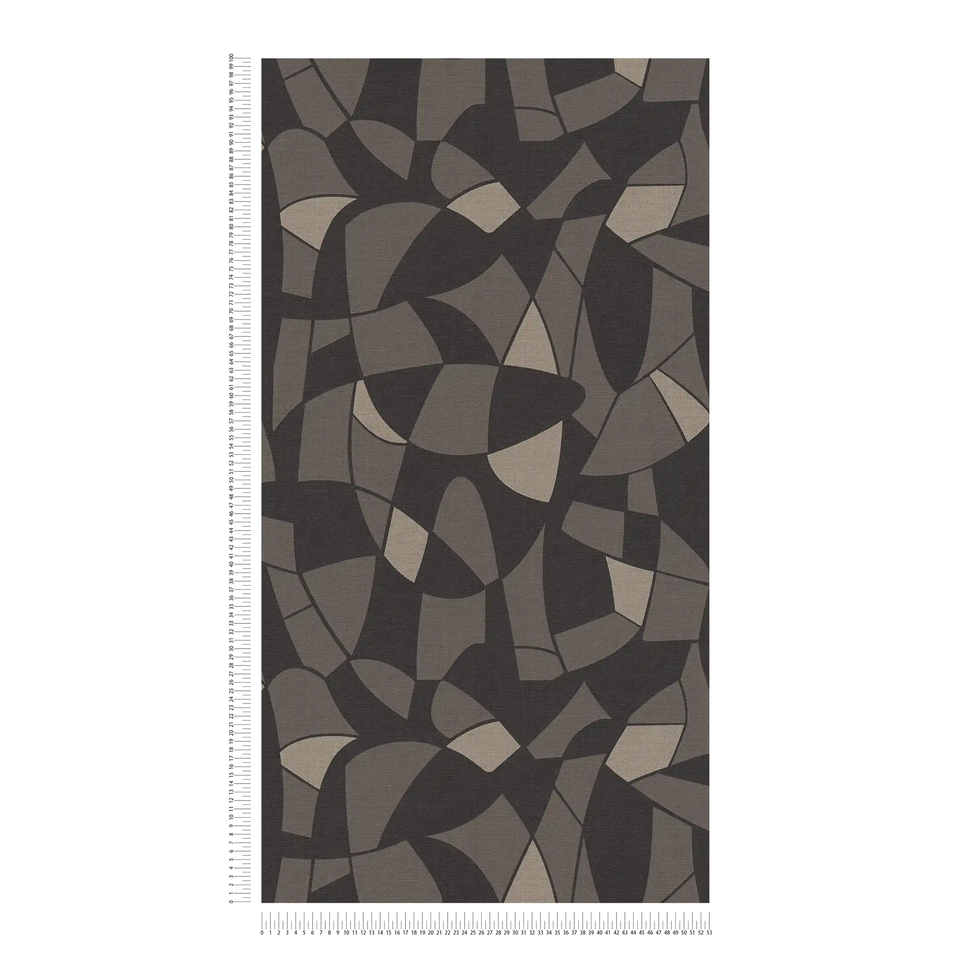             Non-woven wallpaper in geometric style - black
        