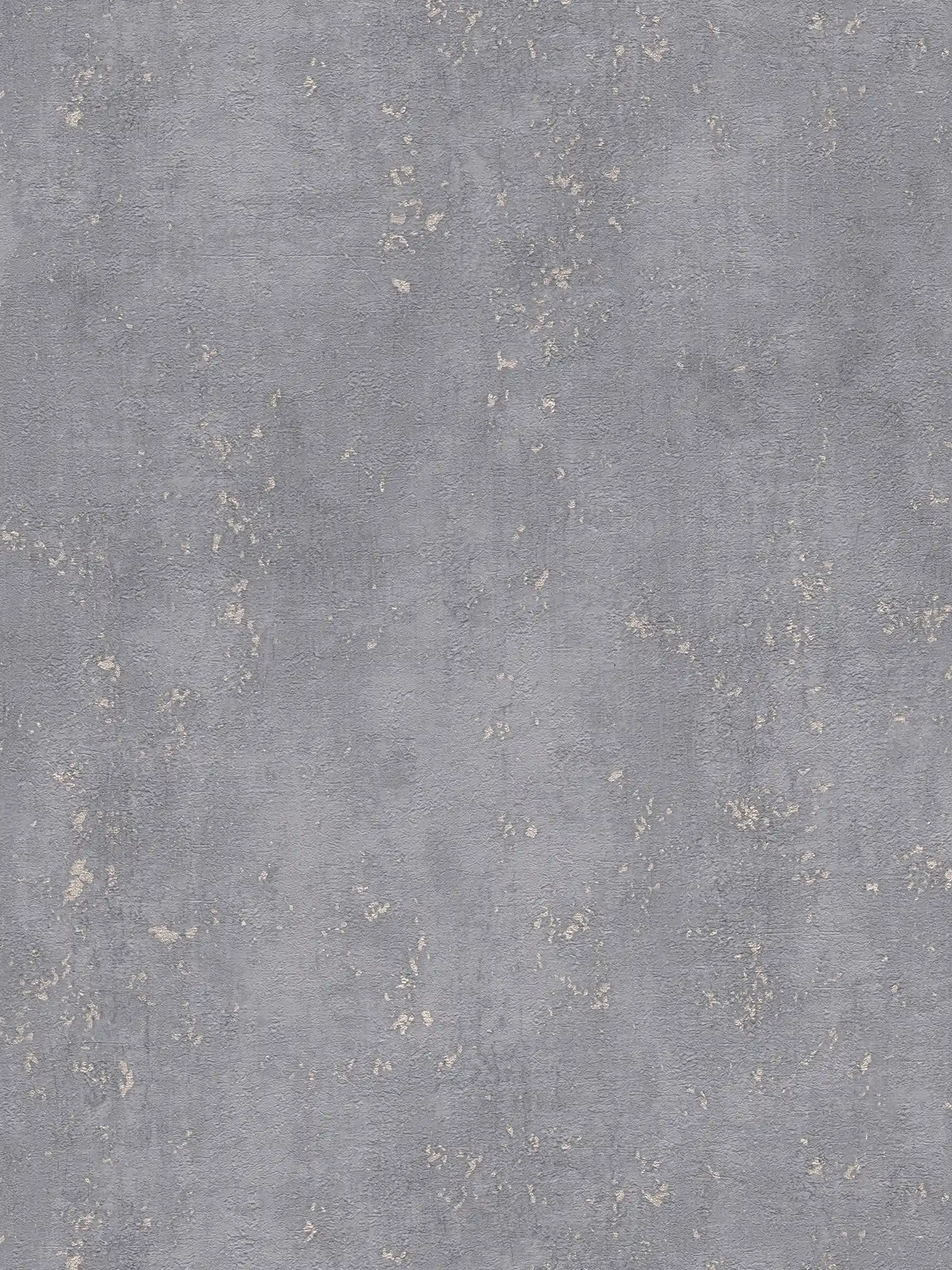 Papier peint structuré aspect plâtre gris avec touches métalliques - Gris
