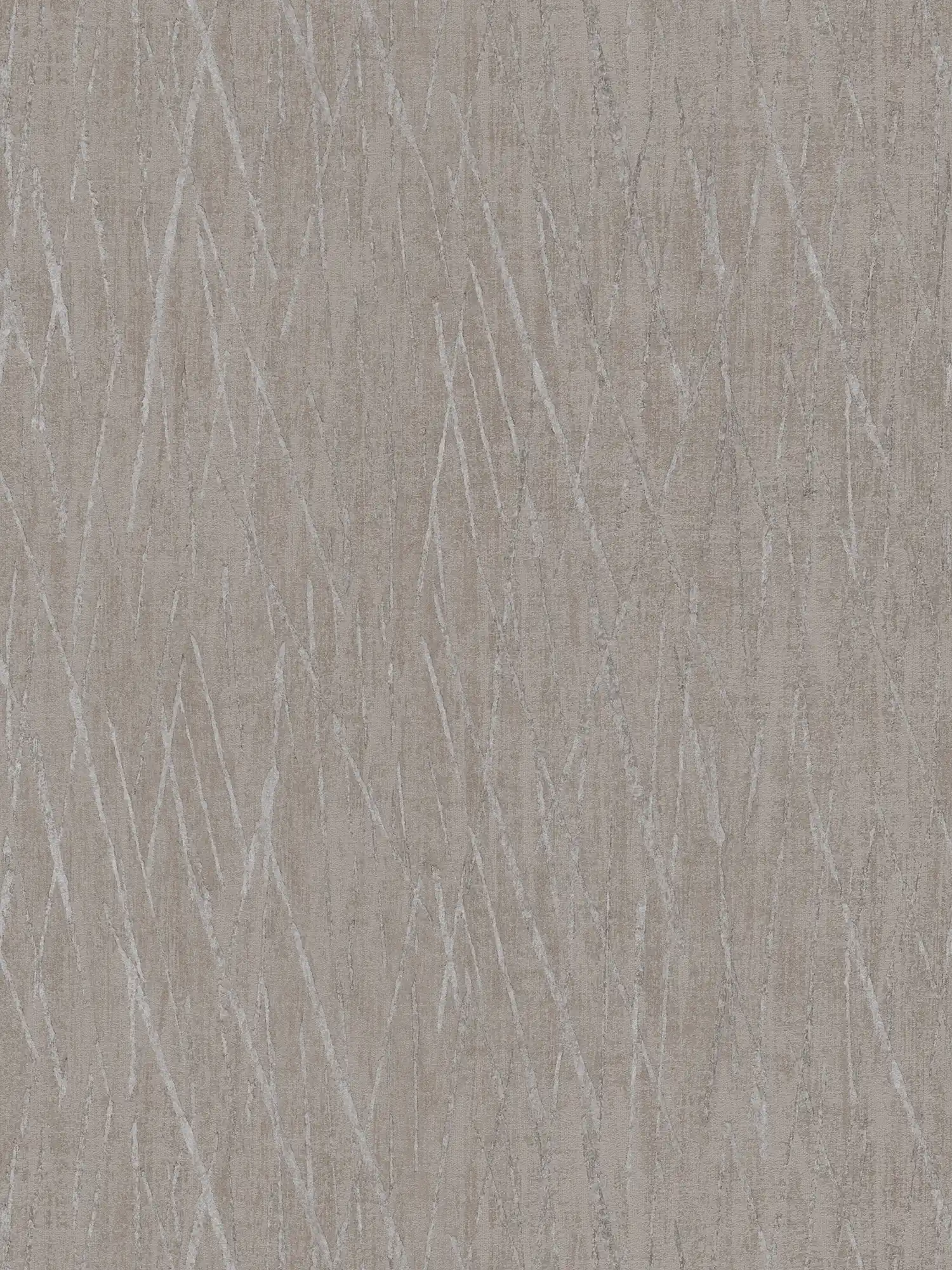 Scandinavian wallpaper with metallic design - beige, grey
