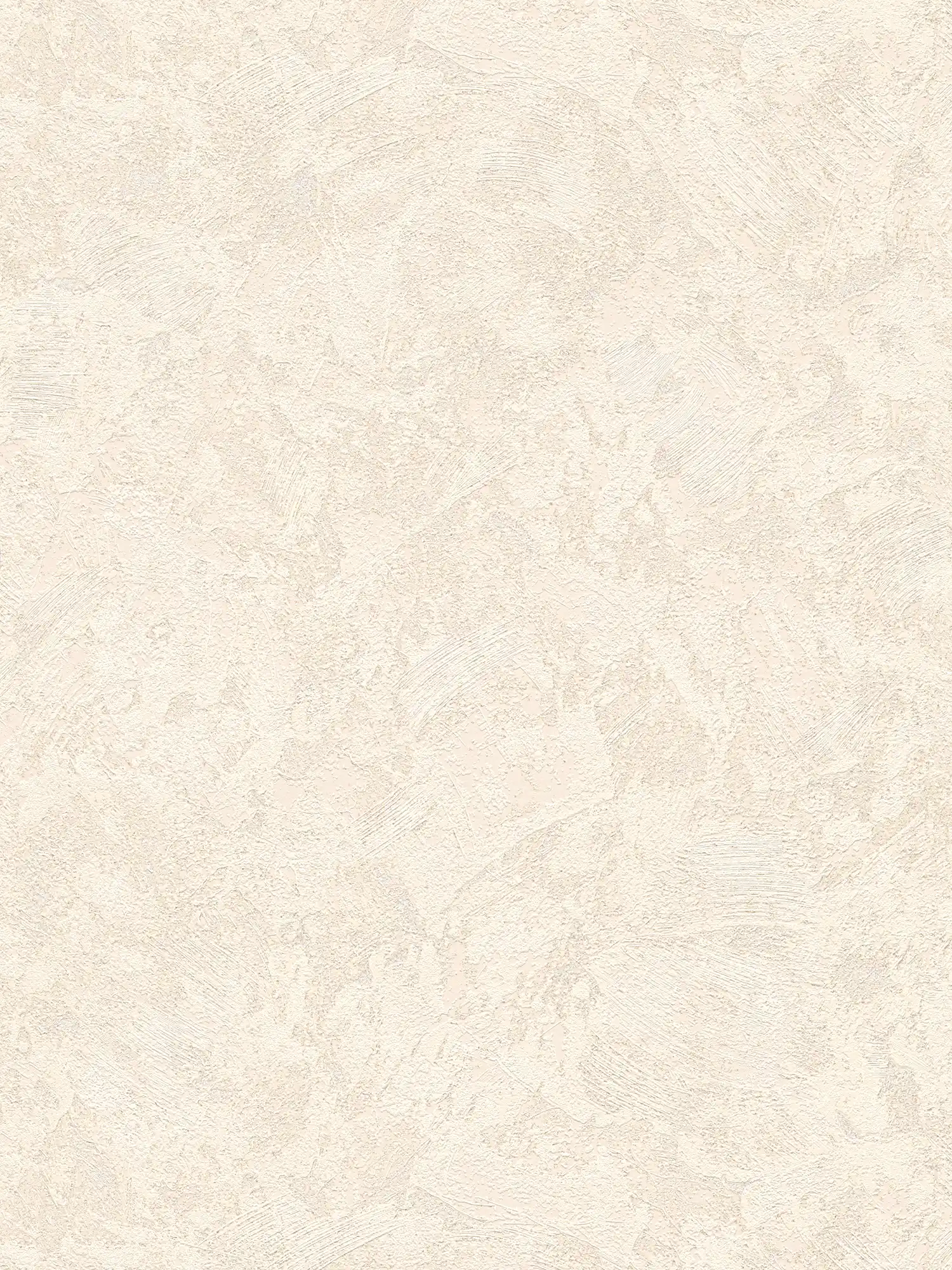 Vliesbehang pleisterlook met ruwe textuur - crème
