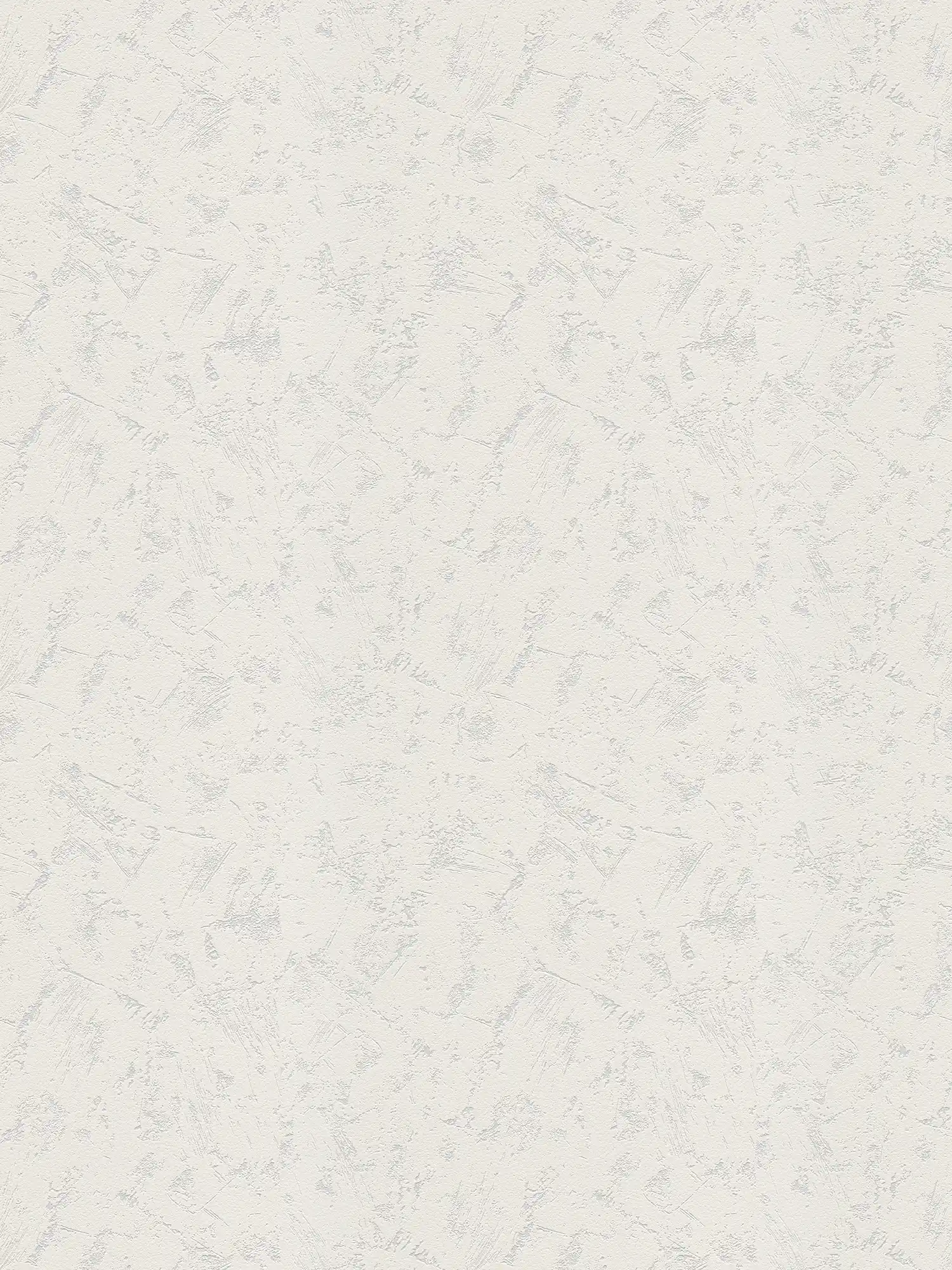 Papier peint aspect plâtre à la truelle avec texture d'essuyage - blanc
