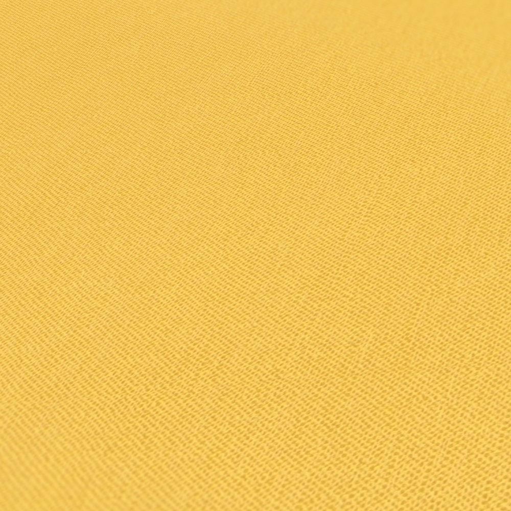             Papier peint jaune moutarde uni avec structure textile - jaune
        
