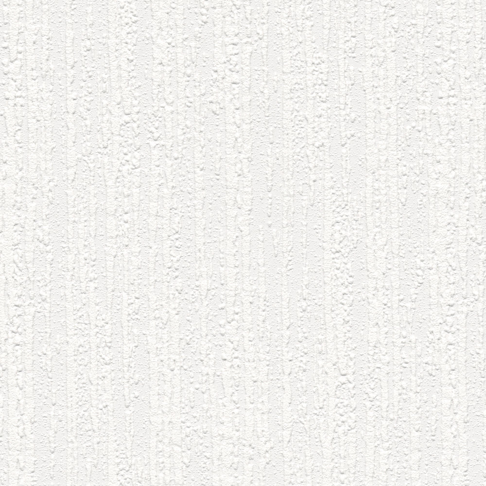             White textured wallpaper with plaster look and 3D effect - white
        