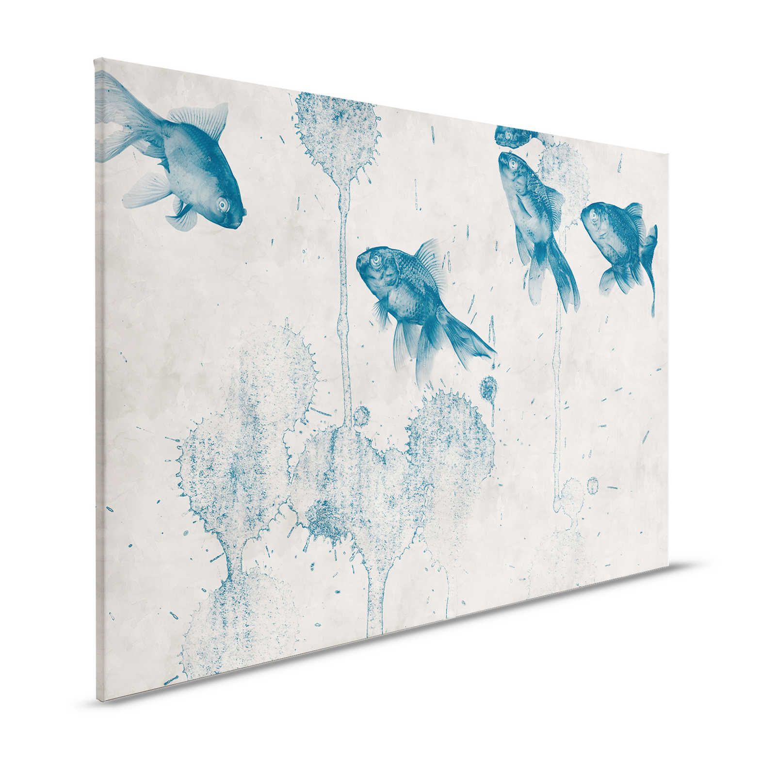 Modern Canvas Painting Goldfish Pond - 1.20 m x 0.80 m
