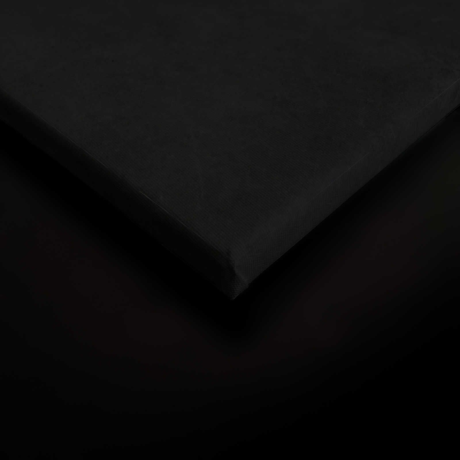             Giardino di mezzanotte 1 - Quadro su tela nera Stile pittura giglio in fiore - 0,60 m x 0,90 m
        