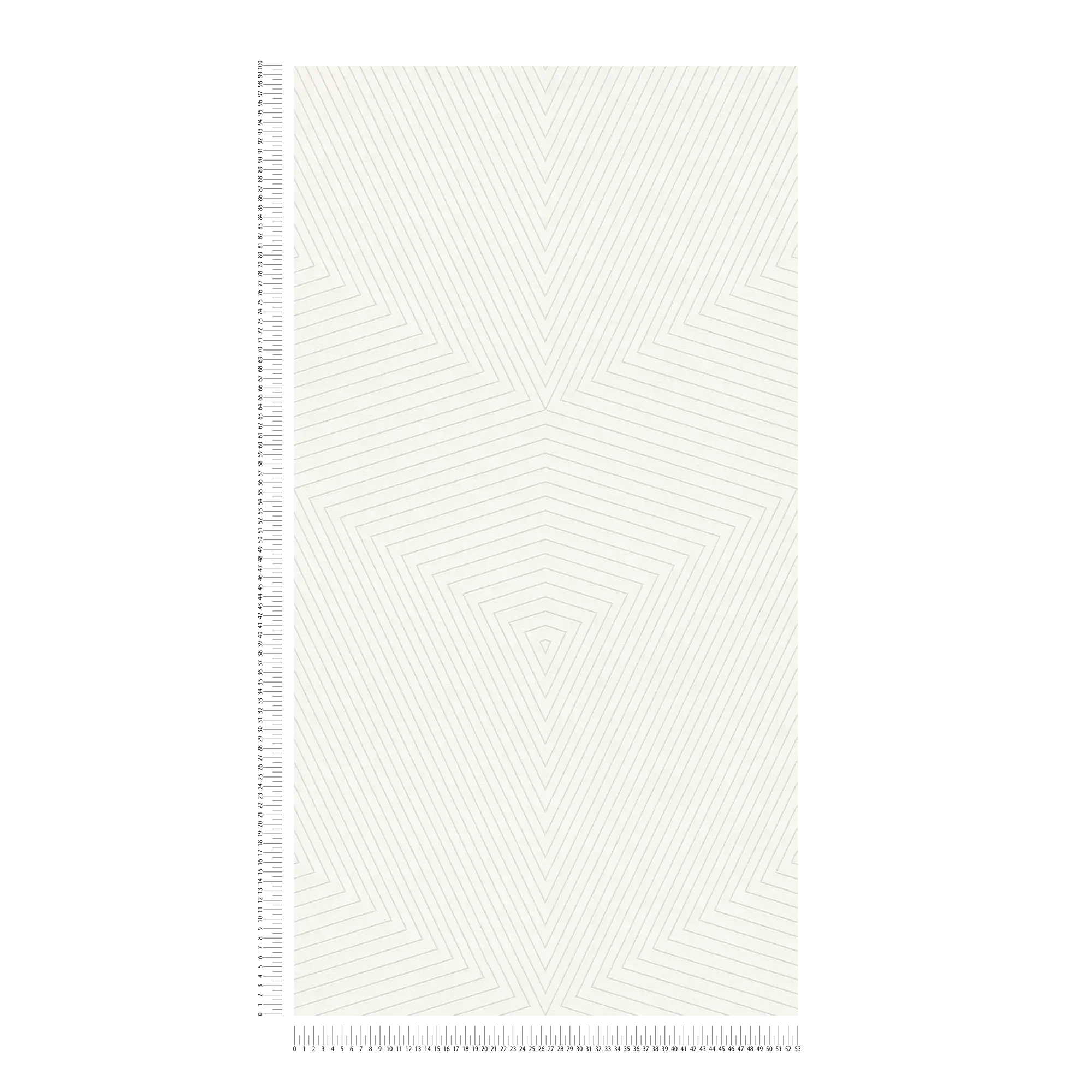             Non-woven wallpaper line design, diamonds & metallic effect - cream, white
        