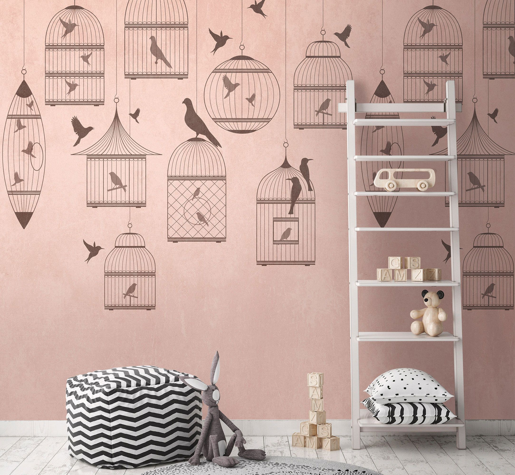 Pink Girls Room Wallpaper_AS382961